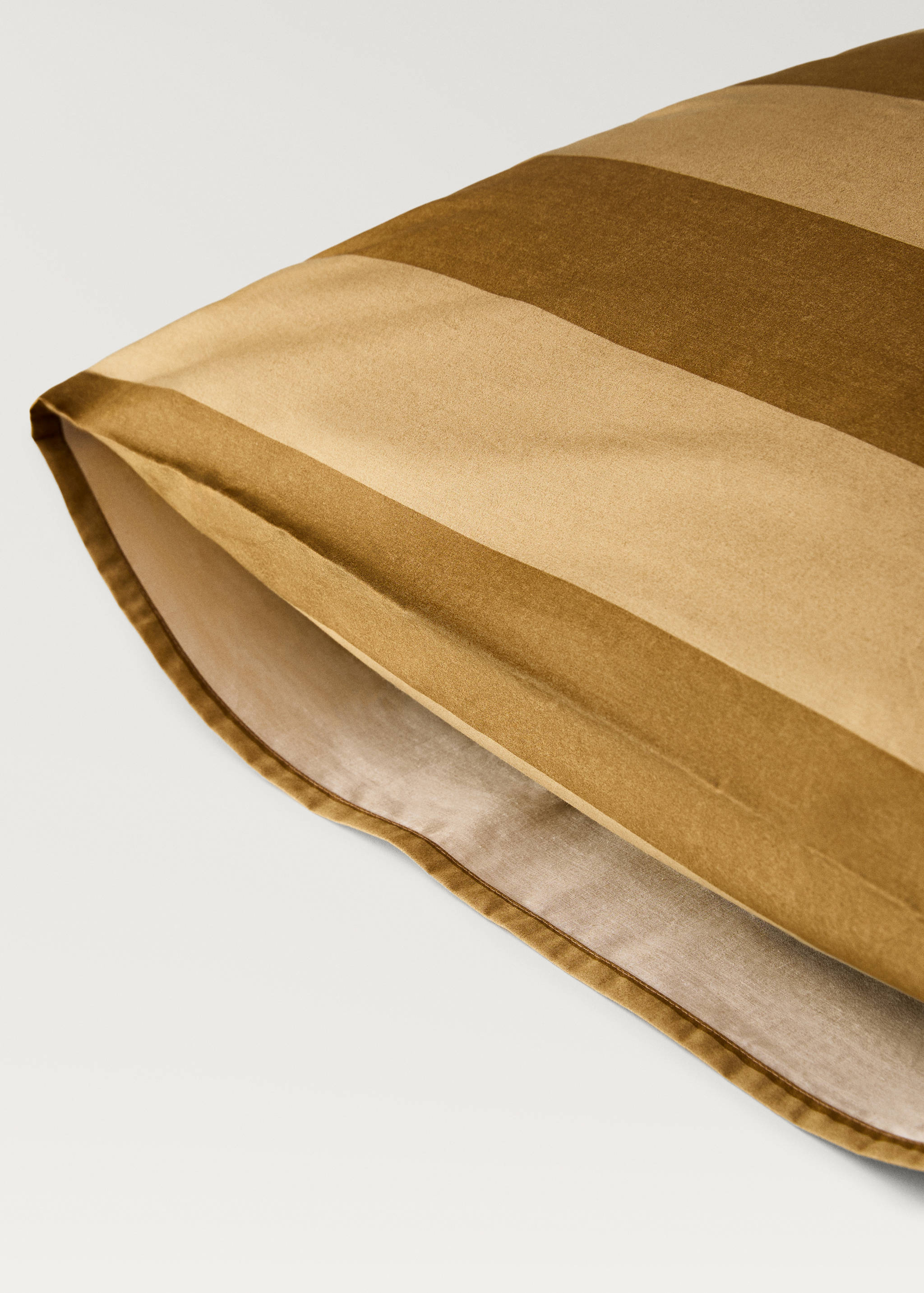 Two cotton percale striped pillowcases 50x75 cm - Details of the article 3