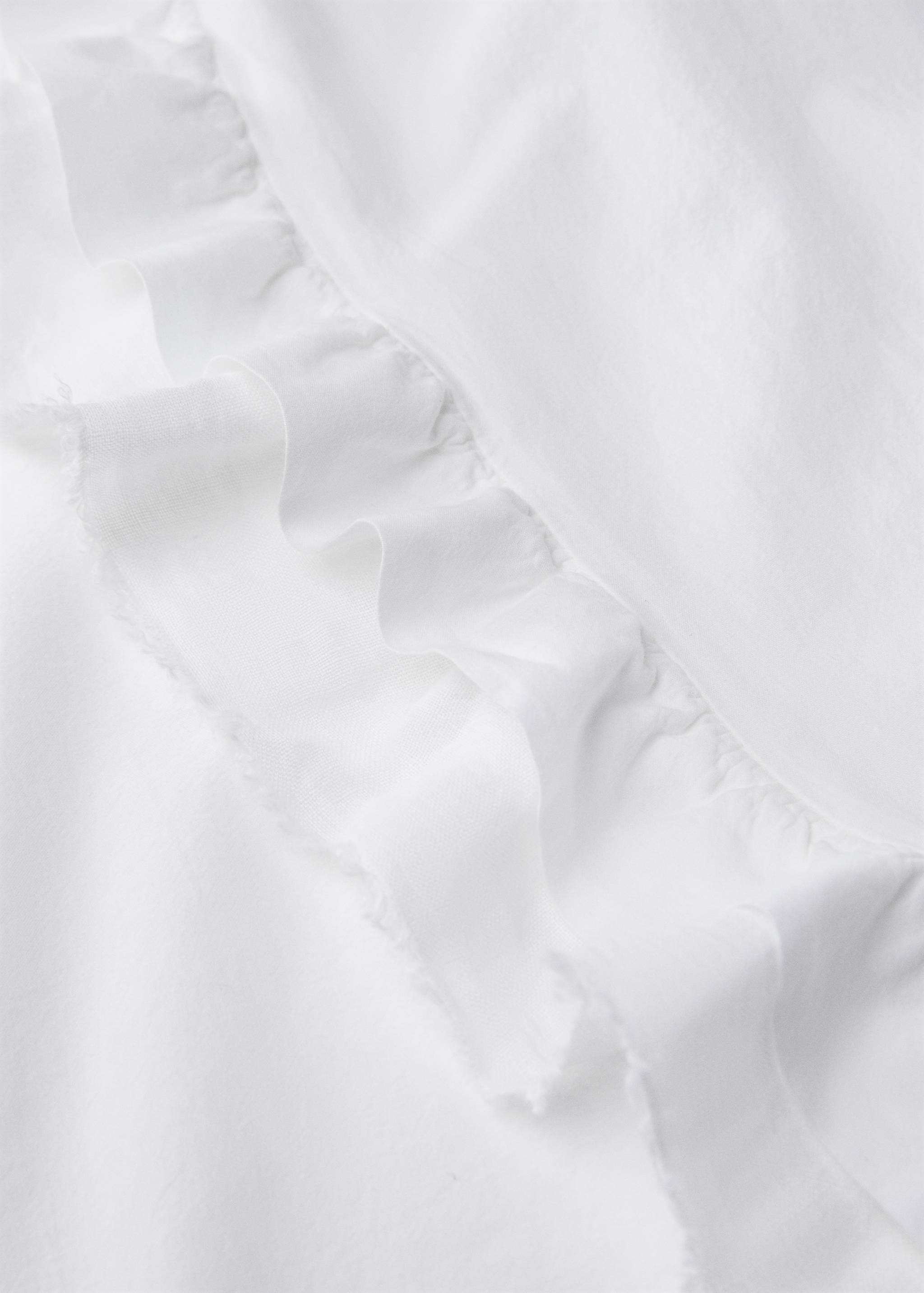 Ruffled washed cotton linen top sheet for 180/200 cm bed - Details of the article 3
