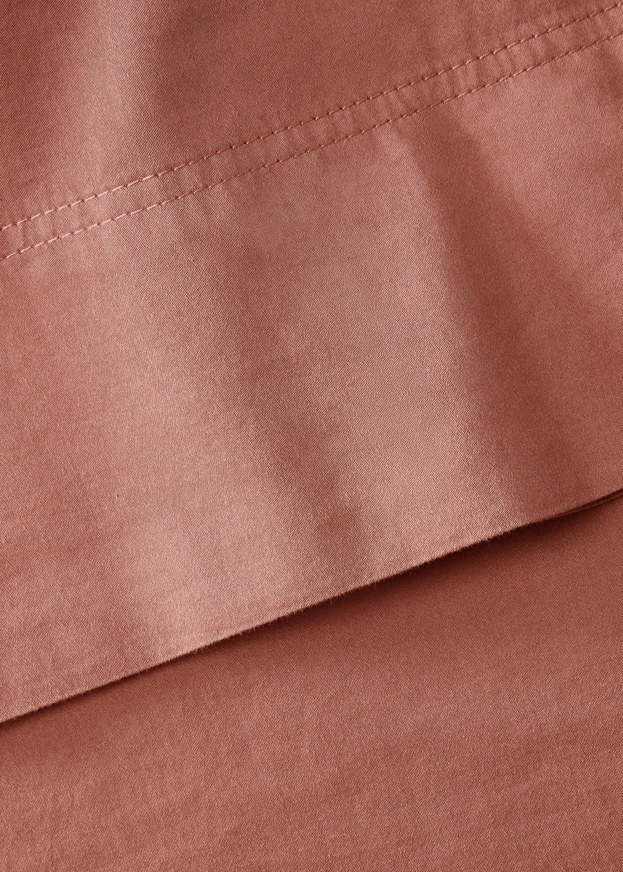 Washed cotton satin double-stitched top sheet for 90 cm bed - Details of the article 2