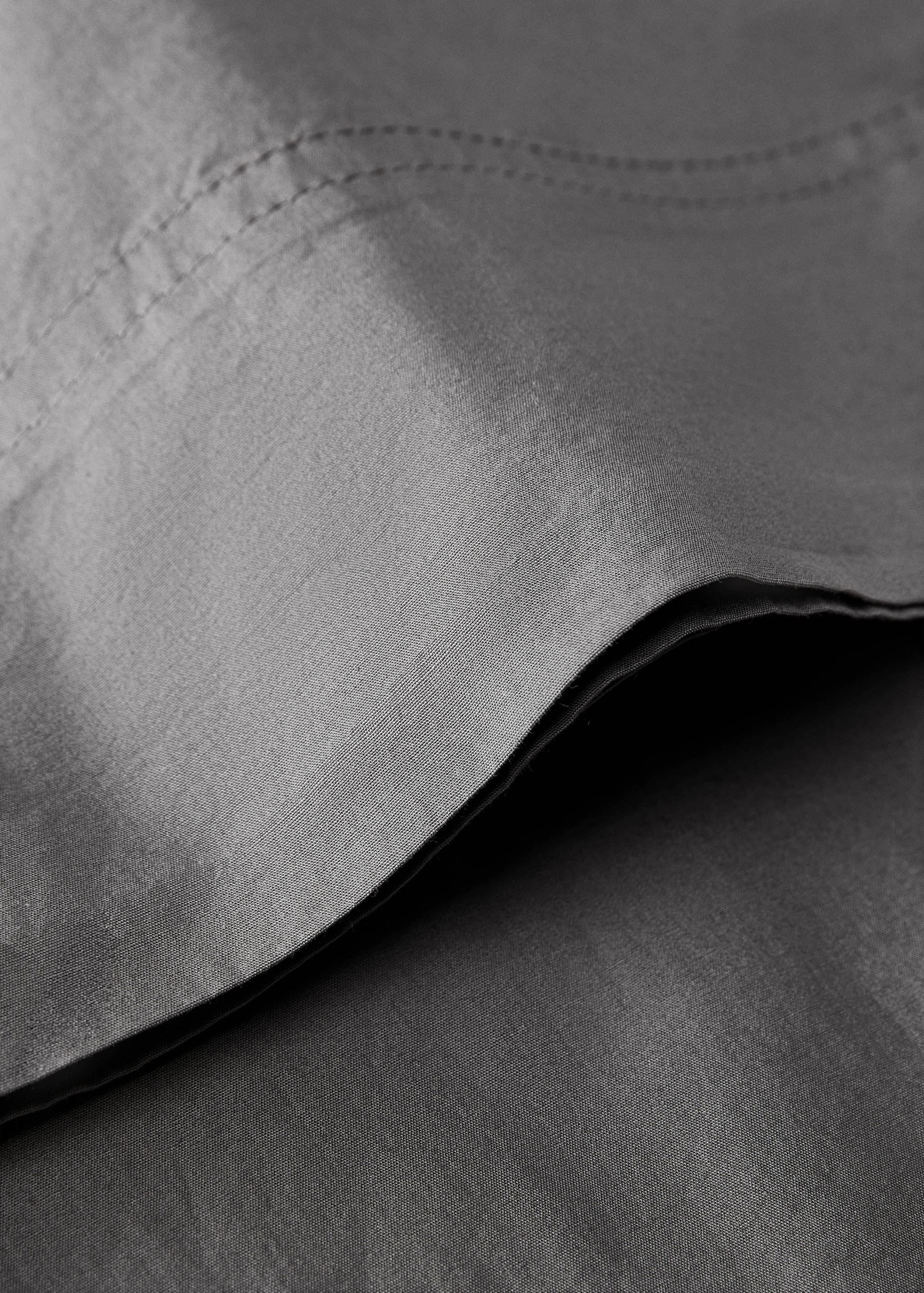 Cotton poplin double-stitched top sheet for 90 cm bed - Details of the article 1