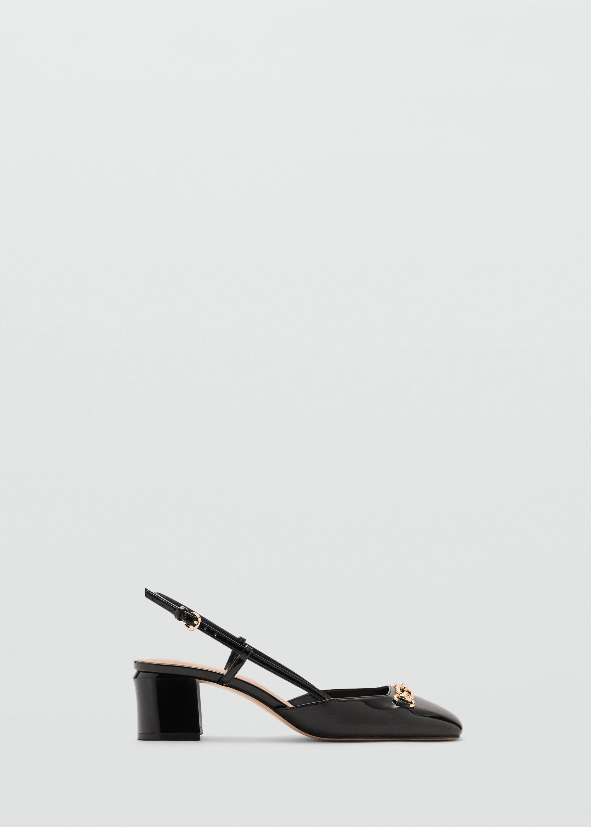 Heeled shoes with link detail - Article without model, Black. Ref: 87023272-00.