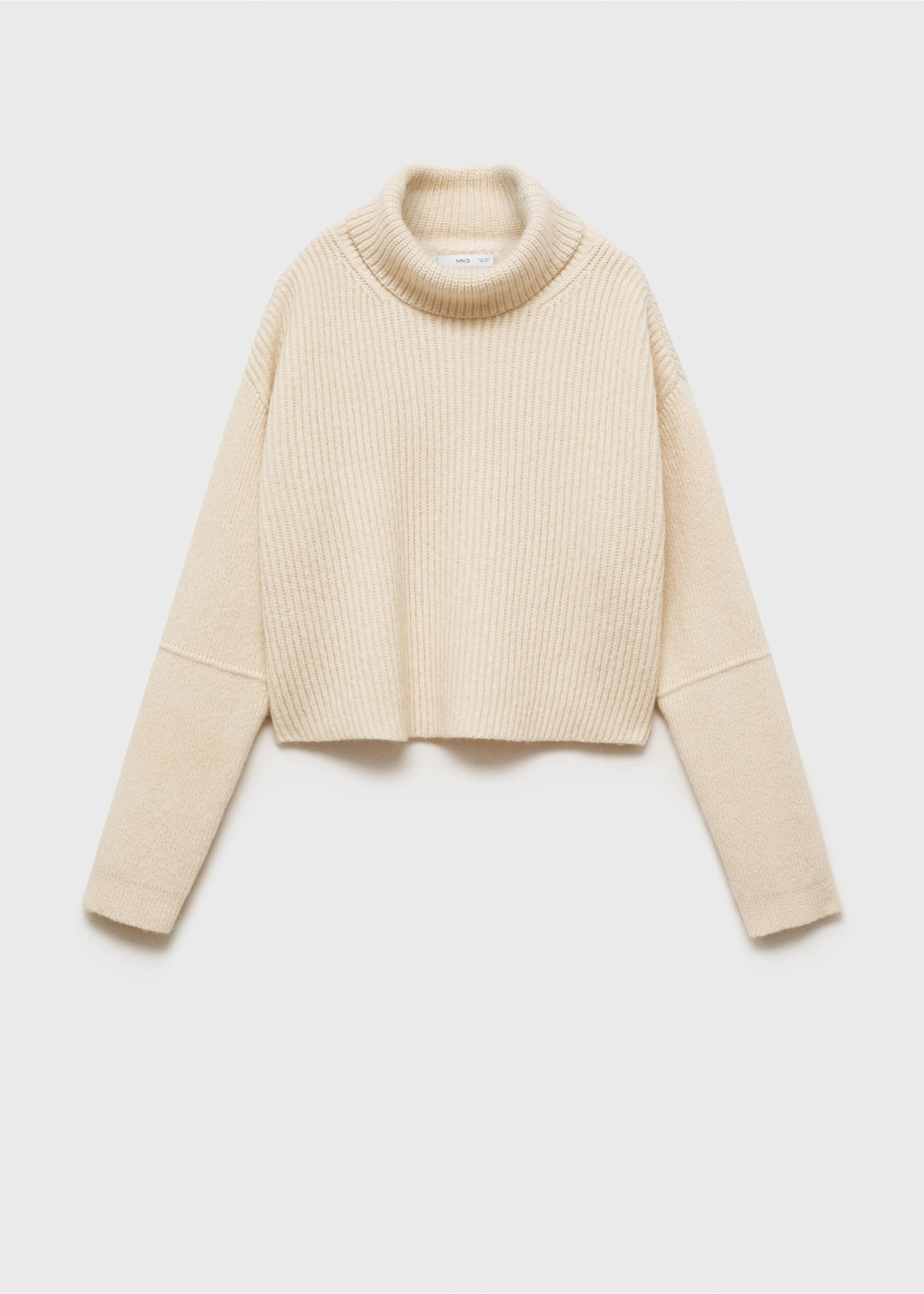 Wool blend turtleneck sweater - Article without model, Ecru. Ref: 87023275-00.