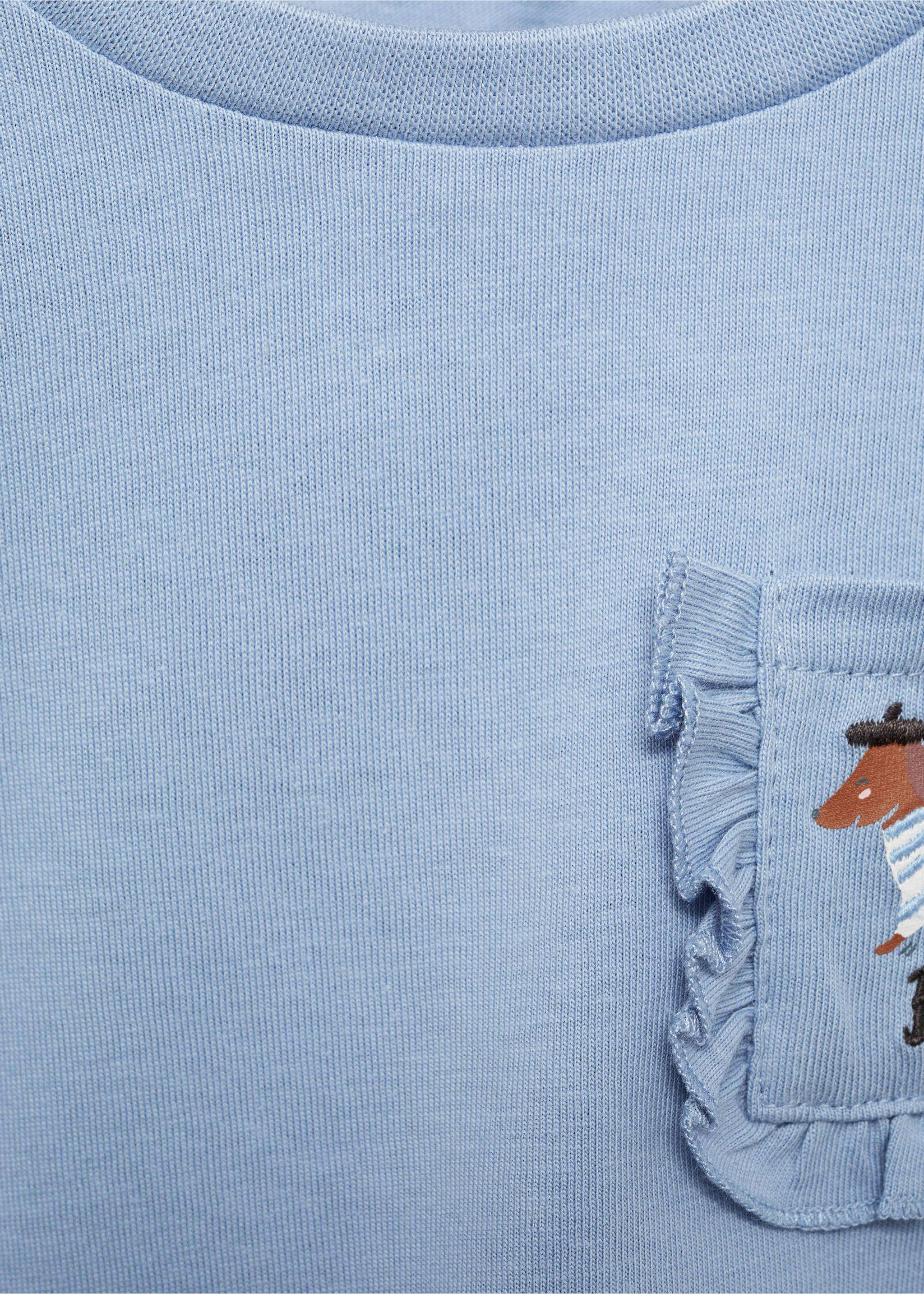 Patch pocket T-shirt - Details of the article 8, Blue. Ref: 87023276-00.