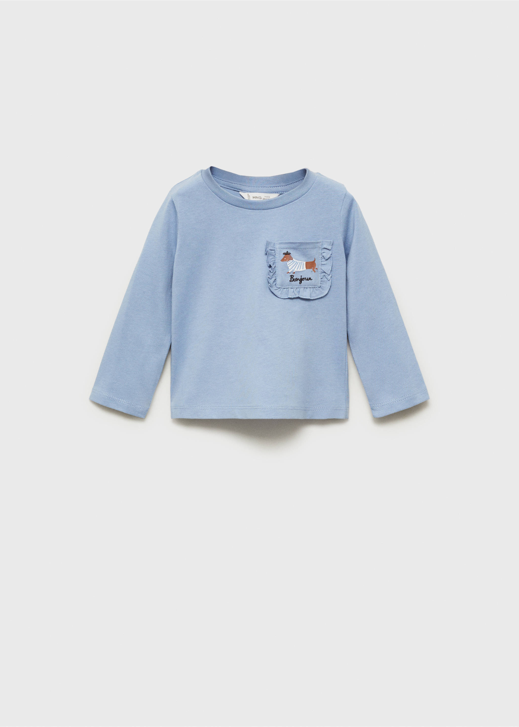 Patch pocket T-shirt - Article without model, Blue. Ref: 87023276-00.