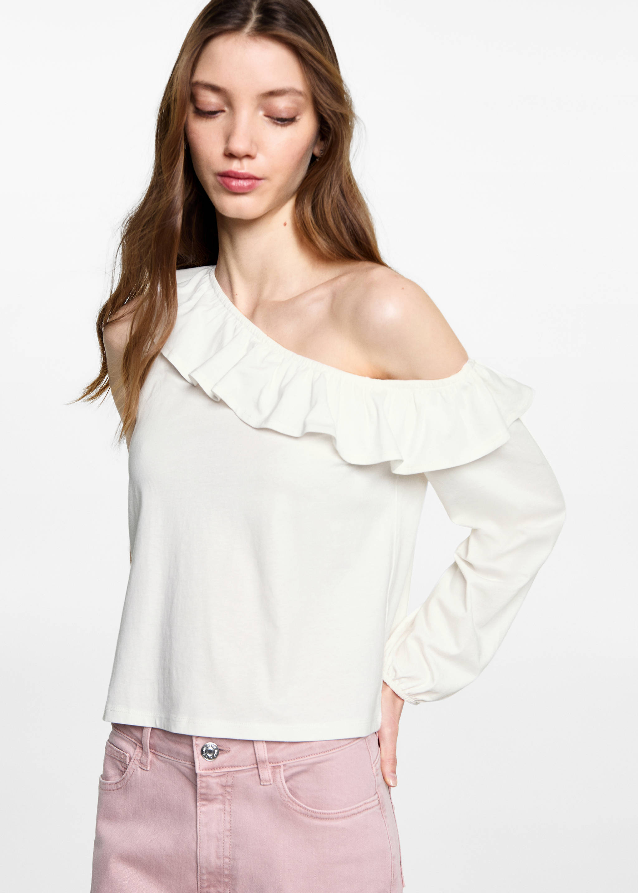 Samarreta asimètrica volant - Pla mig