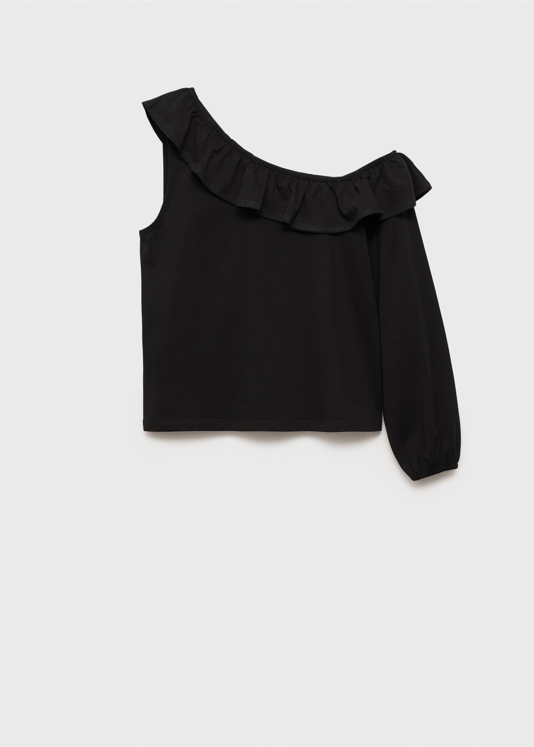 Camiseta asimétrica volante - Artículo sin modelo, Negro. Ref: 87023277-00.