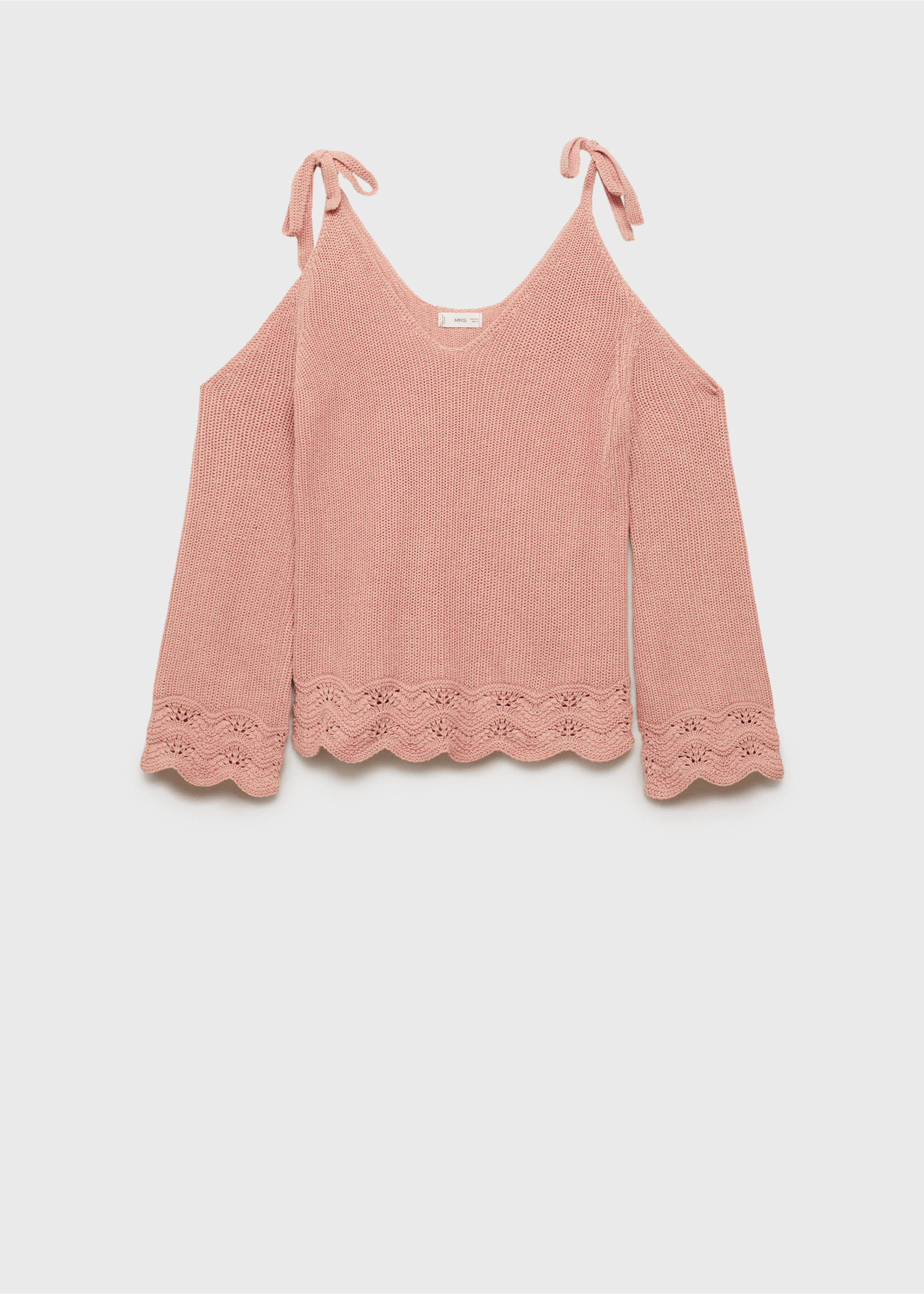 Cut-Out-Sweatshirt - Artikel ohne Model, Pastellrosa. Ref: 87023278-00.