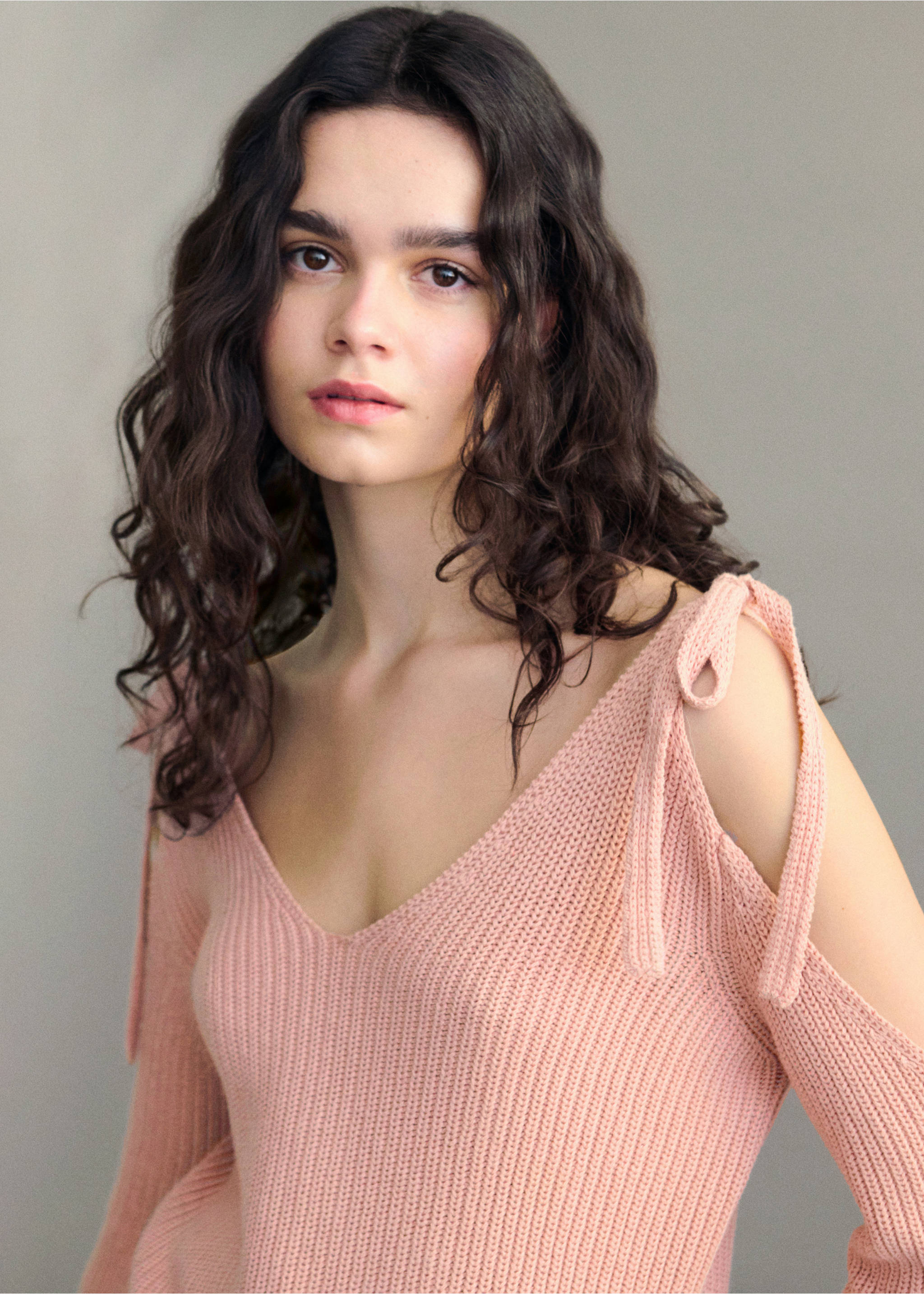 Cut-Out-Sweatshirt - Detail des Artikels 5, Pastellrosa. Ref: 87023278-00.