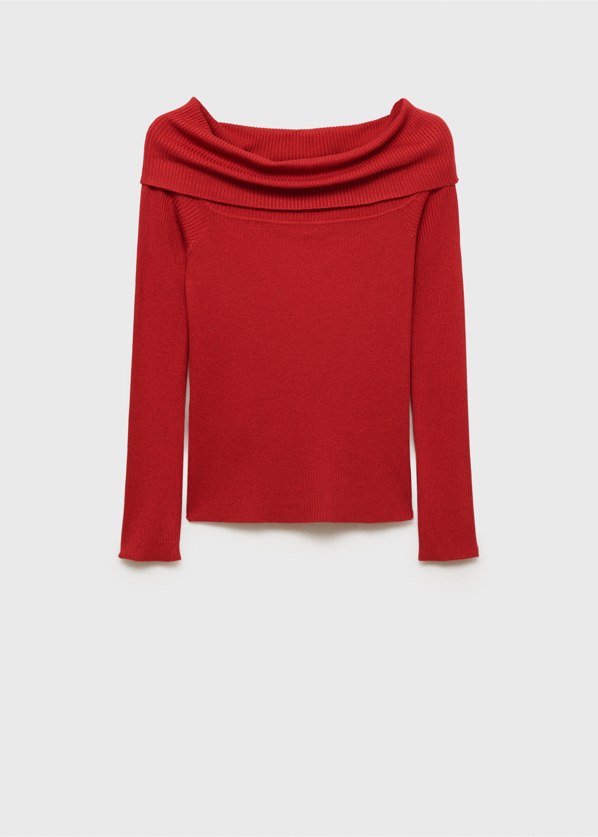 Schulterfreier Pullover - Artikel ohne Model, Rot. Ref: 87023279-00.