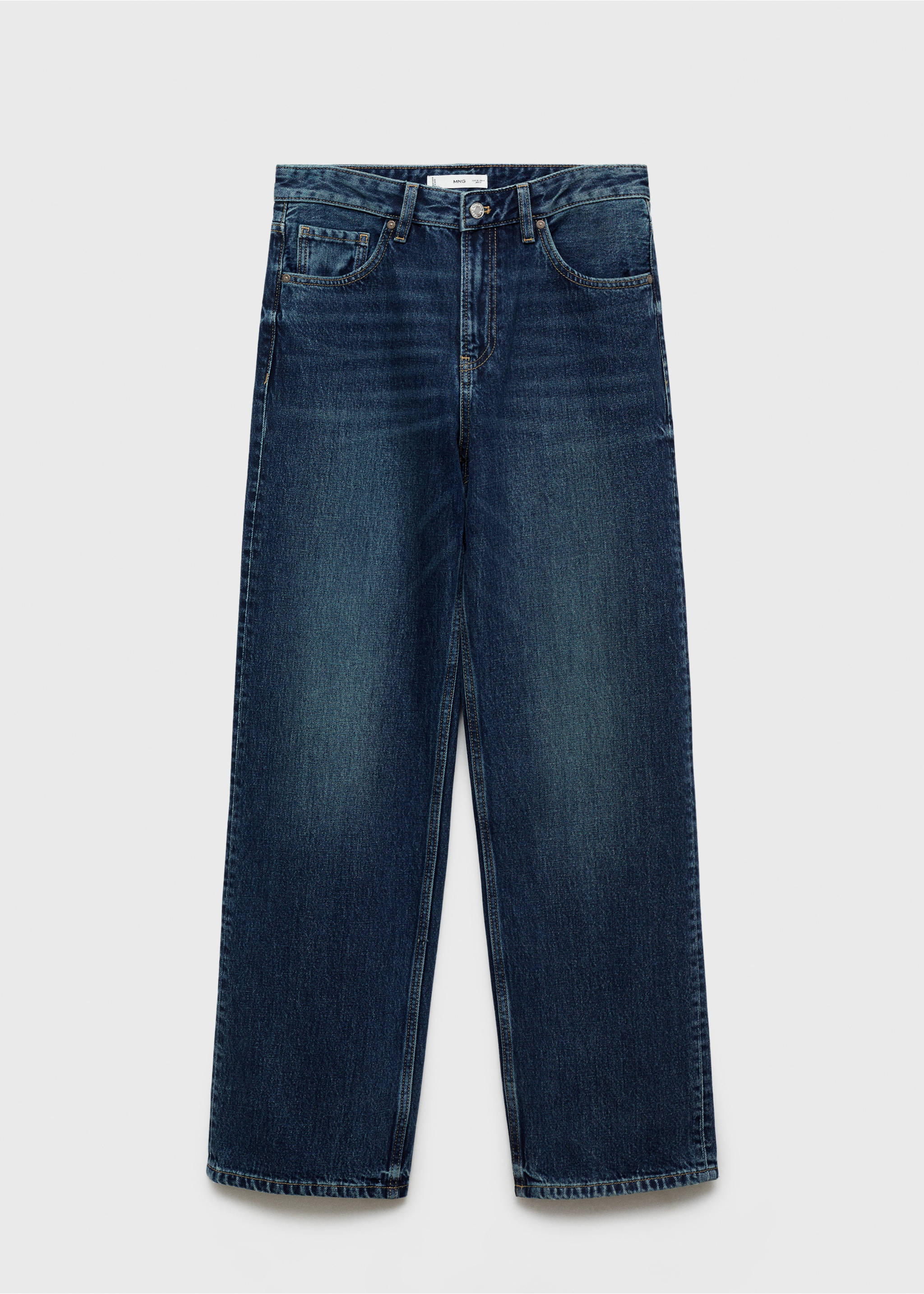 Miami medium-rise straight-fit jeans - Article without model, Dark Blue. Ref: 87023281-00.