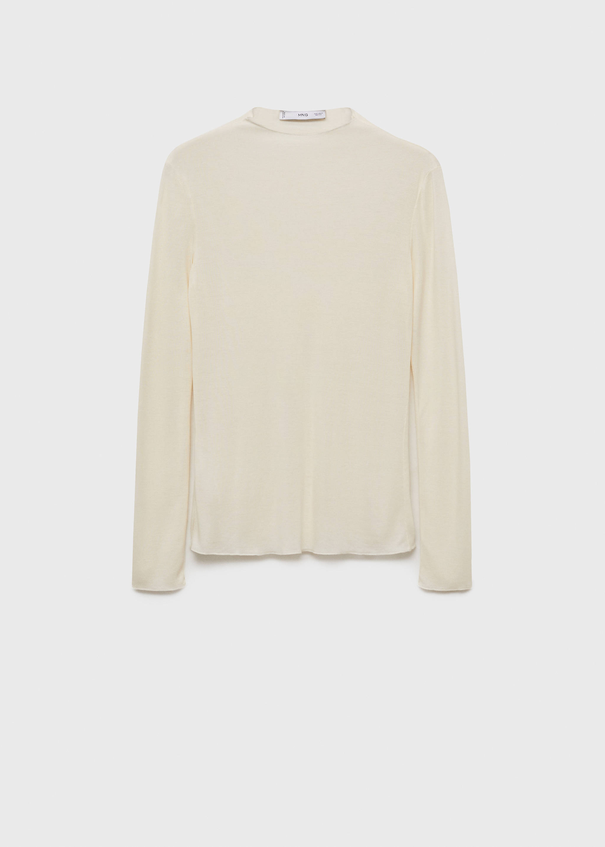 Long-sleeved t-shirt with perkins neck - Article without model