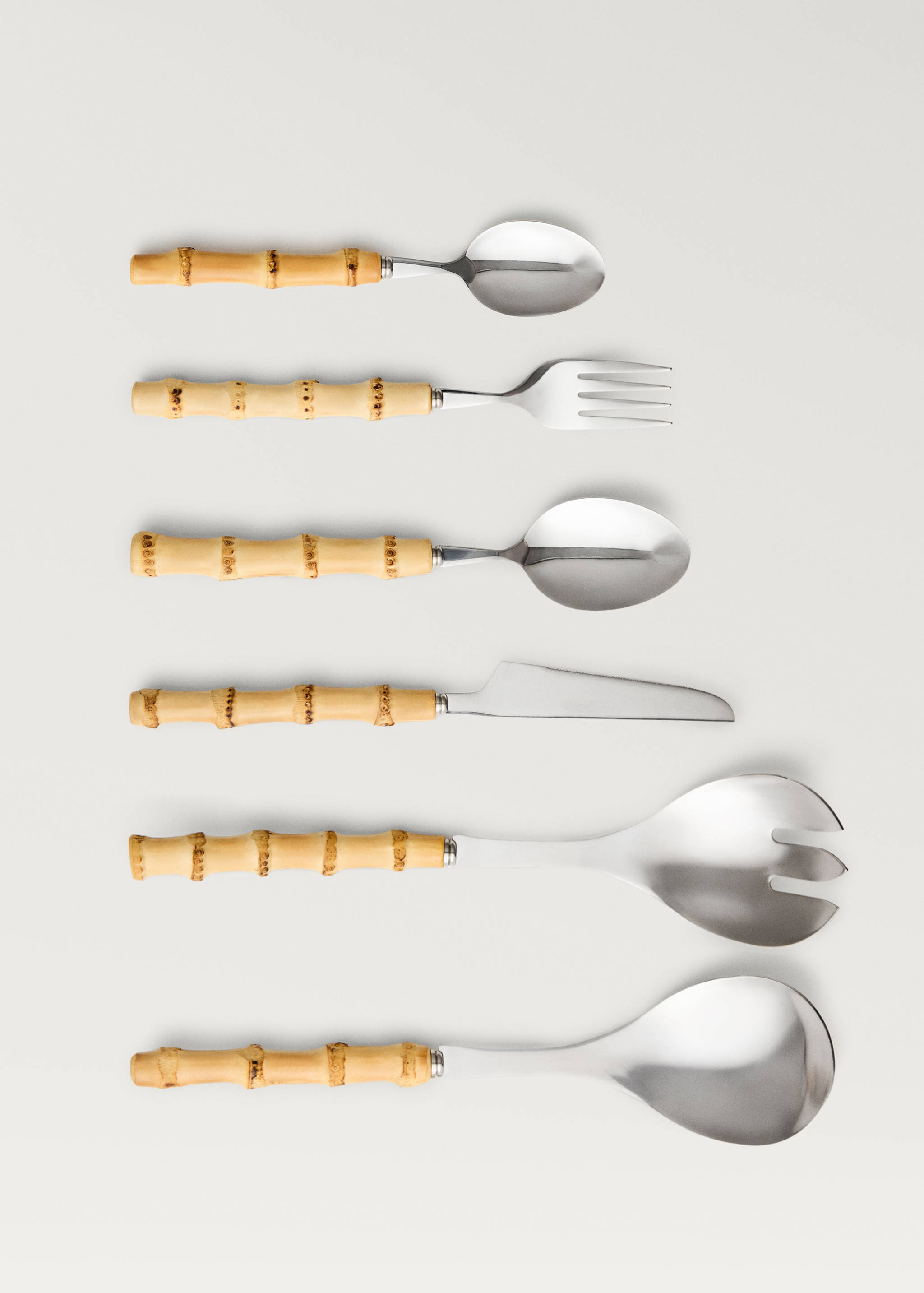 3-piece cutlery set with bamboo handles - Details of the article 1