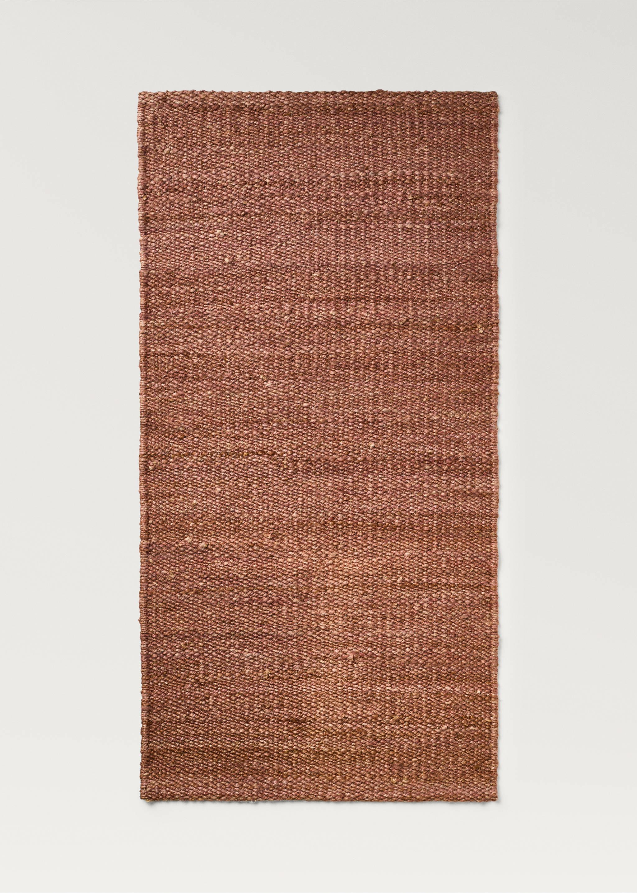 Braided overdyed jute rug - Article without model, Red. Ref: 87023298-00.