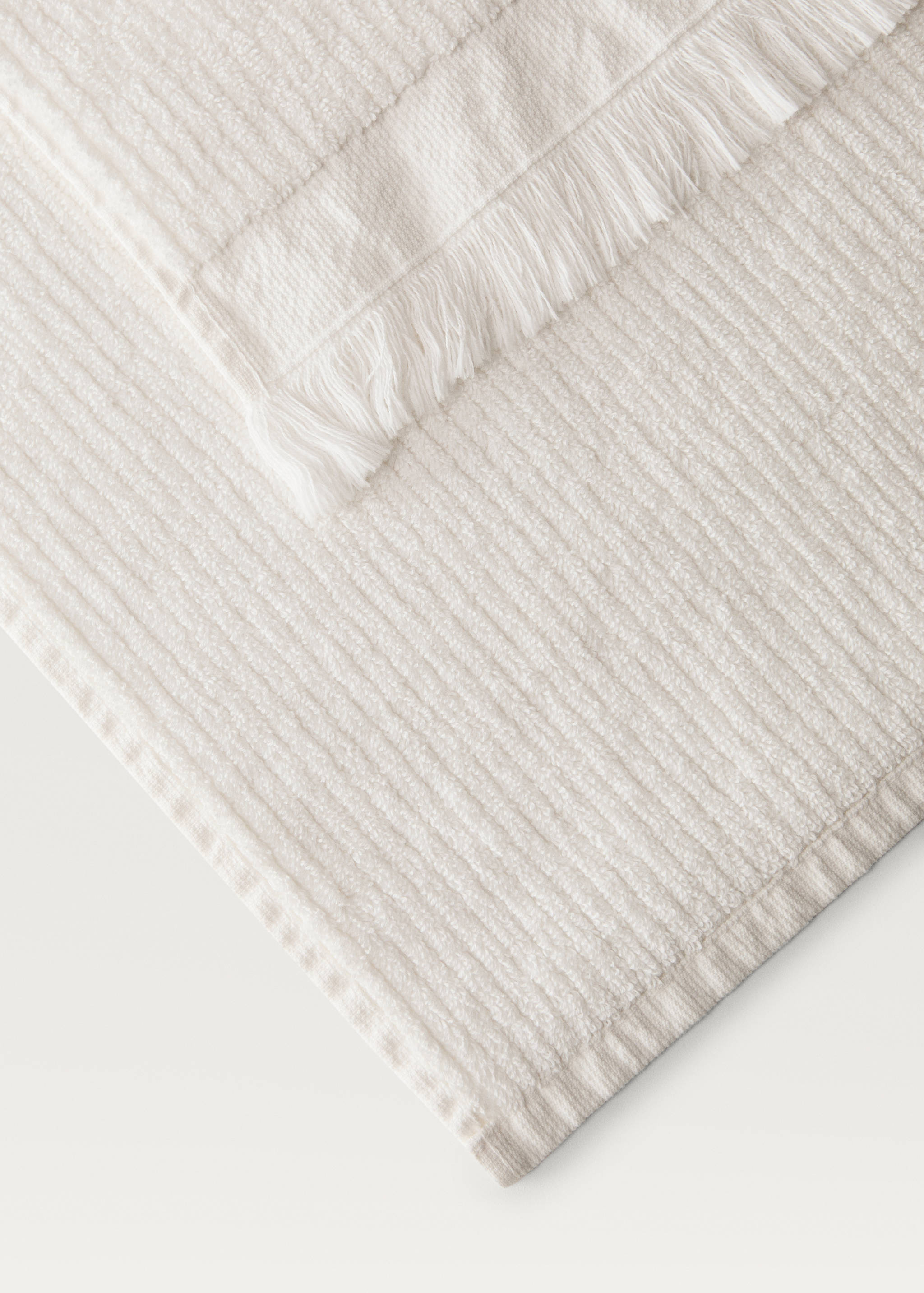 Serviette invité relief rayures franges - Détail de l'article 2
