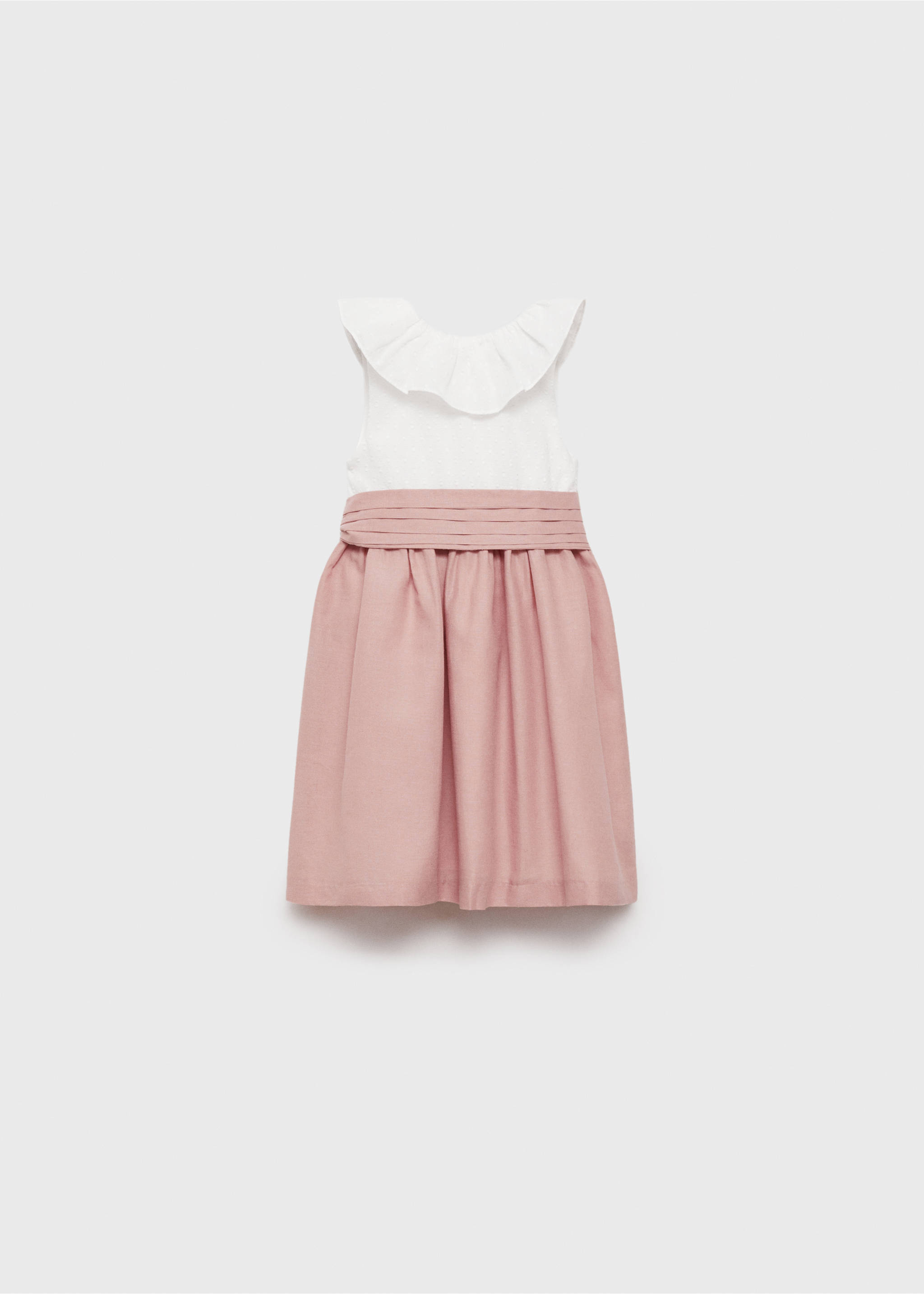 Contrast skirt dress - Article without model, White. Ref: 87023636-00.