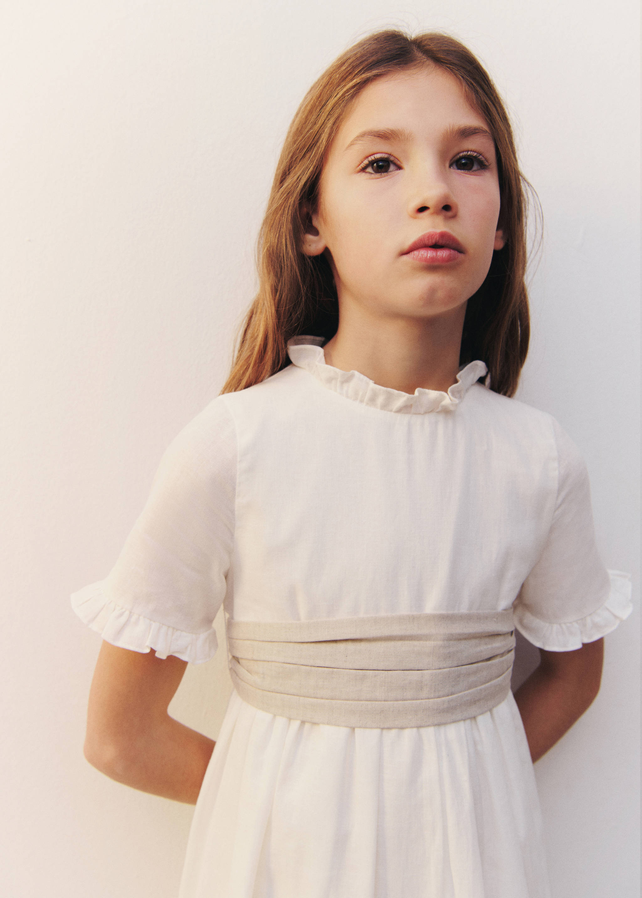 Ruffled linen dress - Details of the article 6