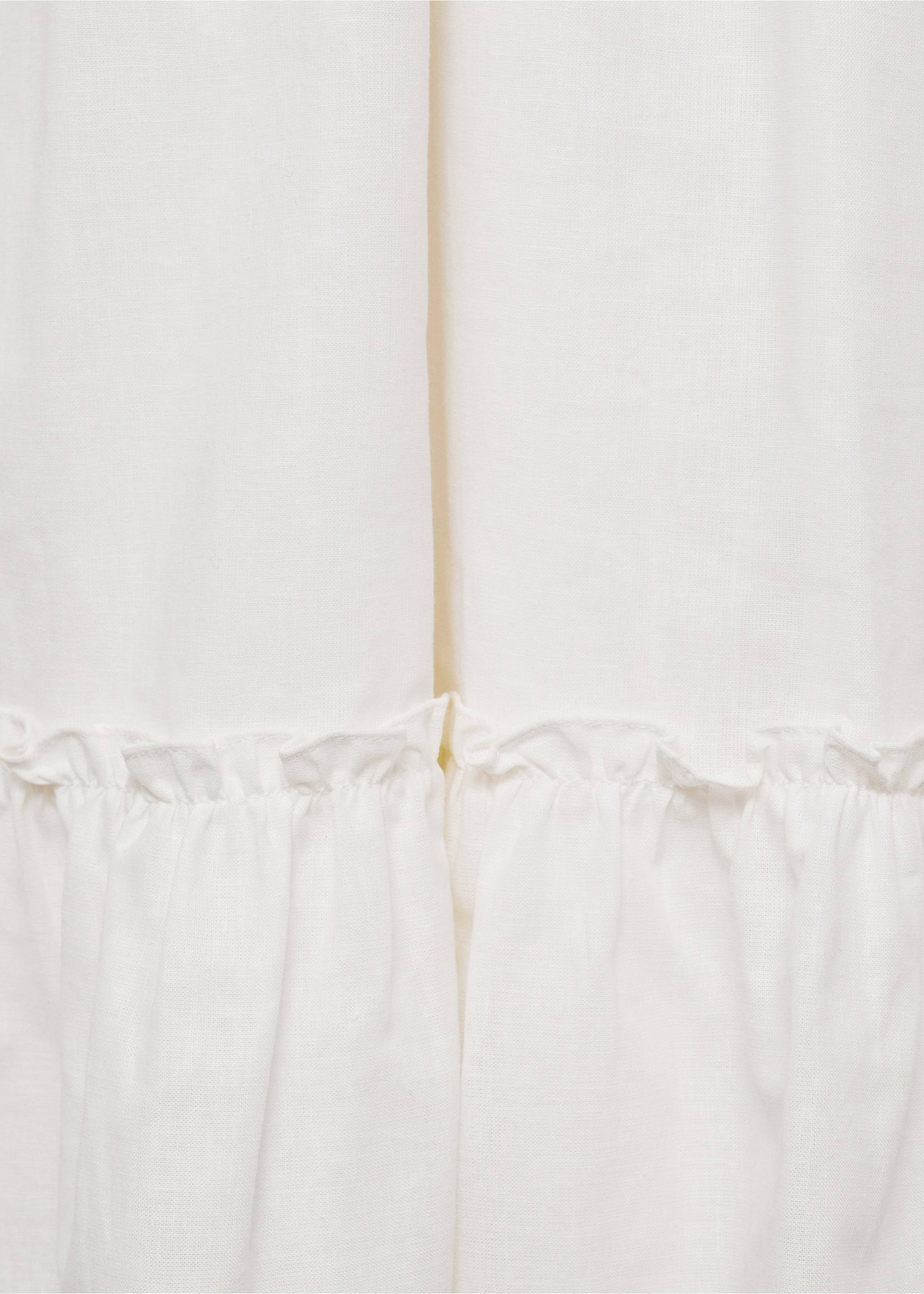 Robe lin volantée - Détail de l'article 8, Blanc. Ref: 87023637-00.