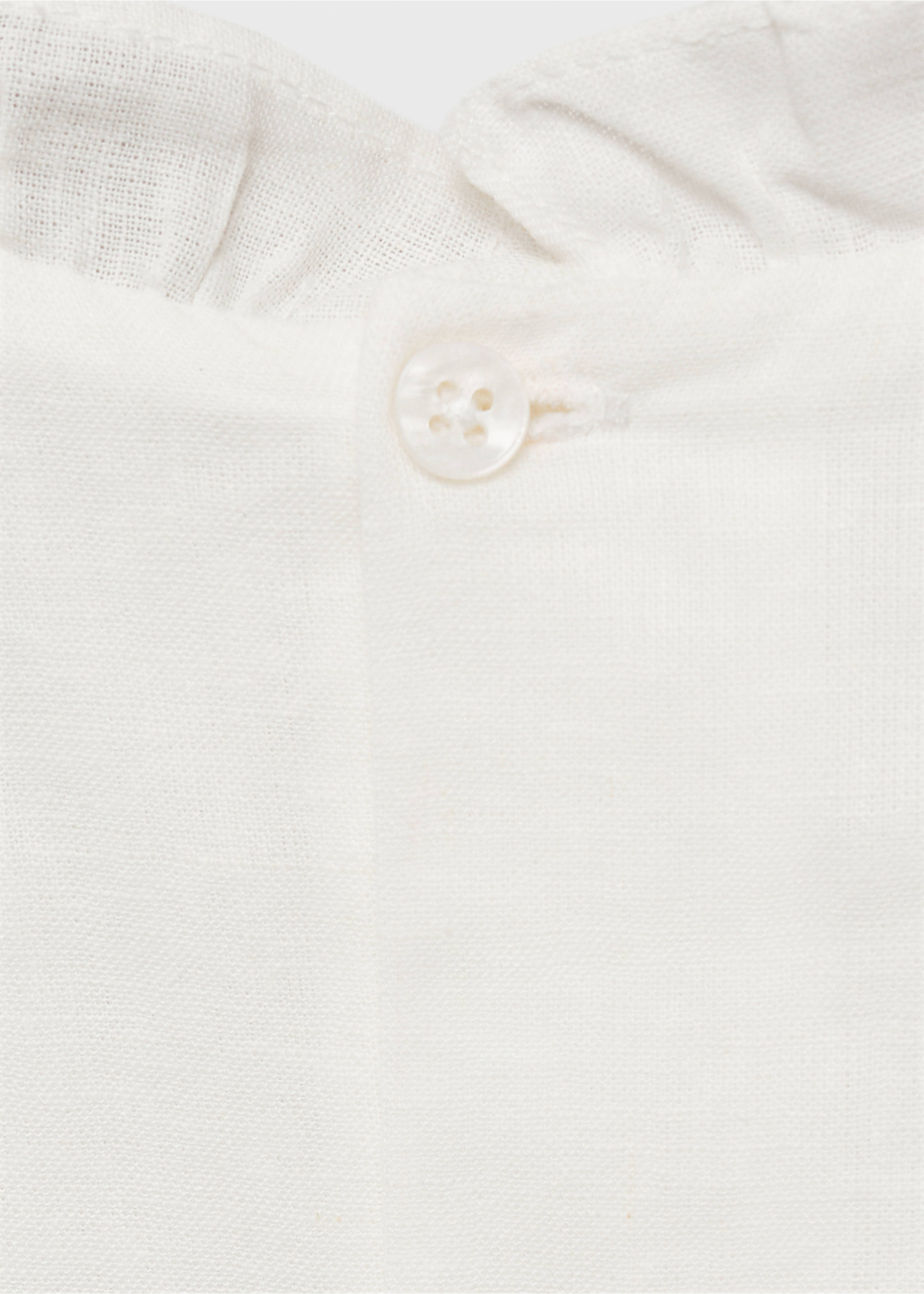 Robe lin volantée - Détail de l'article 0, Blanc. Ref: 87023637-00.