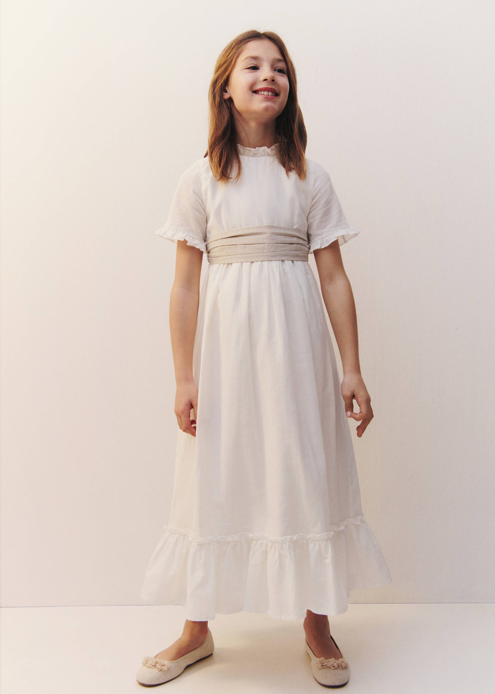 Ruffled linen dress - Details of the article 5