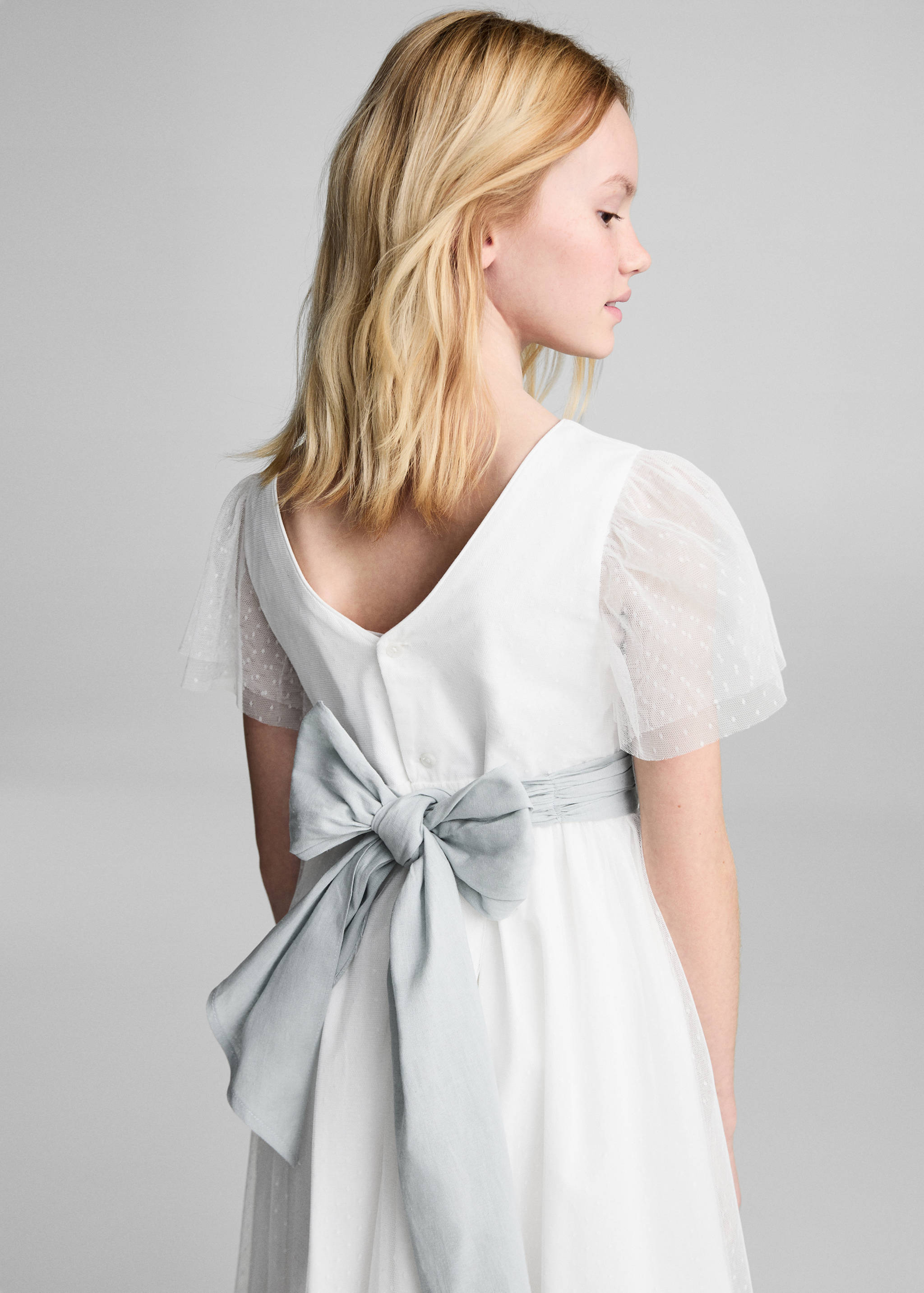 Bow Plumeti dress - Reverse of the article