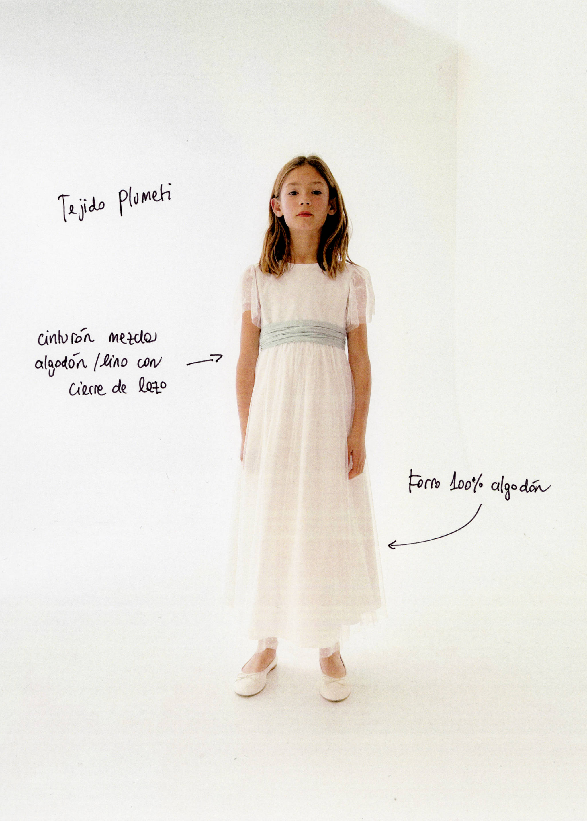 Plumetis-Kleid mit Schleife - Detail des Artikels 7