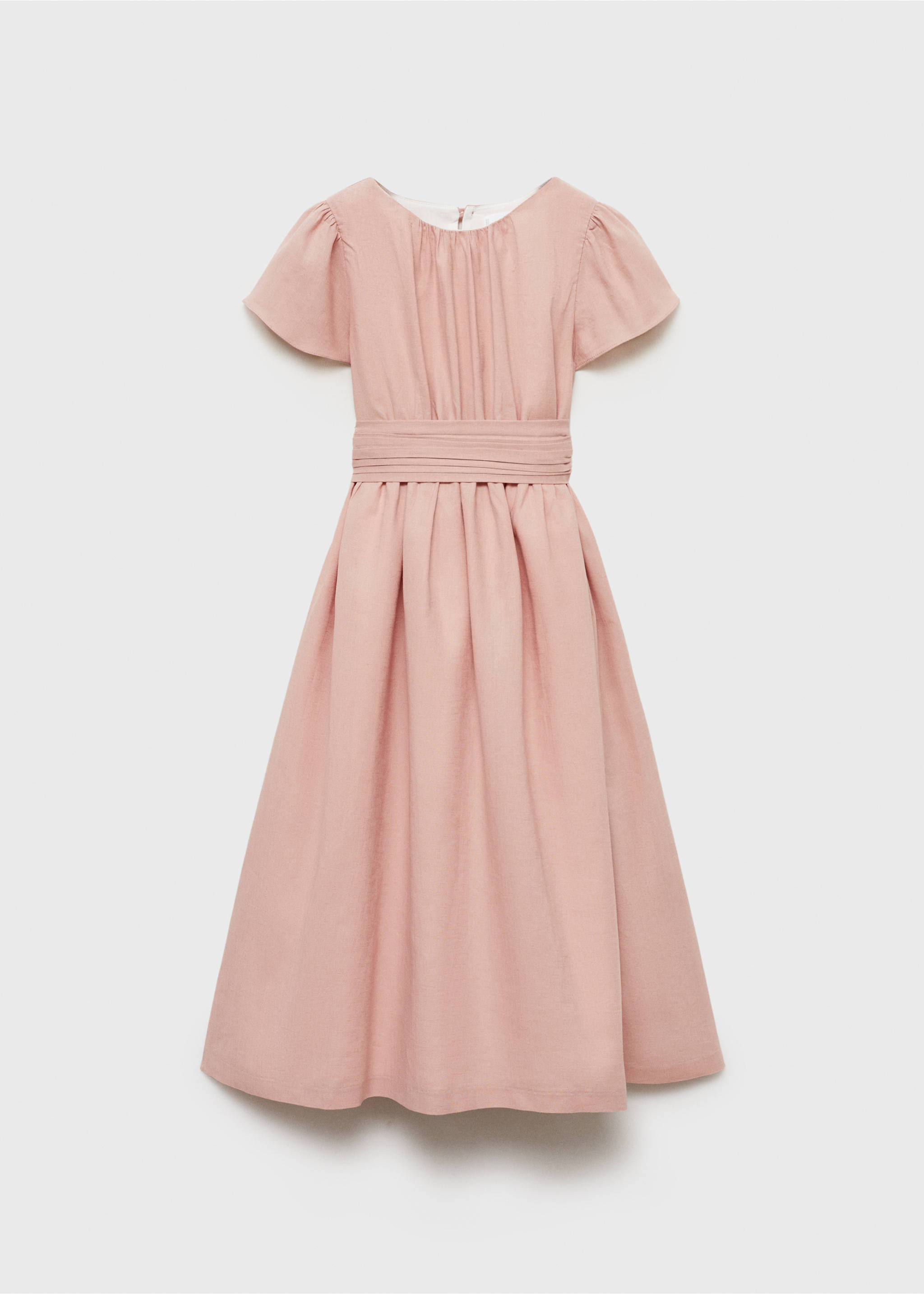 Robe lin ouverture dos - Article sans modèle, Rose. Ref: 87023641-00.