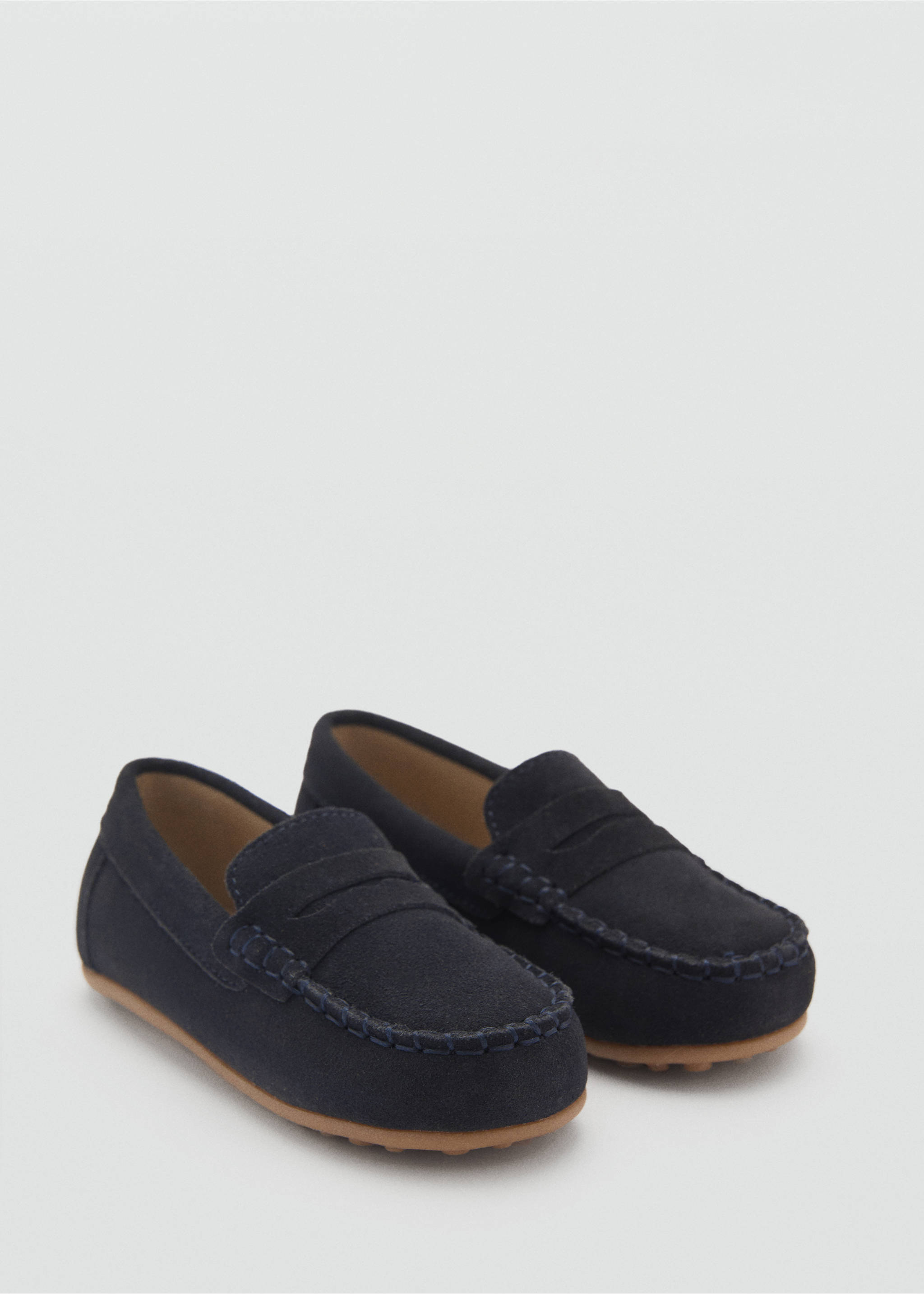 Suede leather loafers - Medium plane, Blue. Ref: 87023642-00.