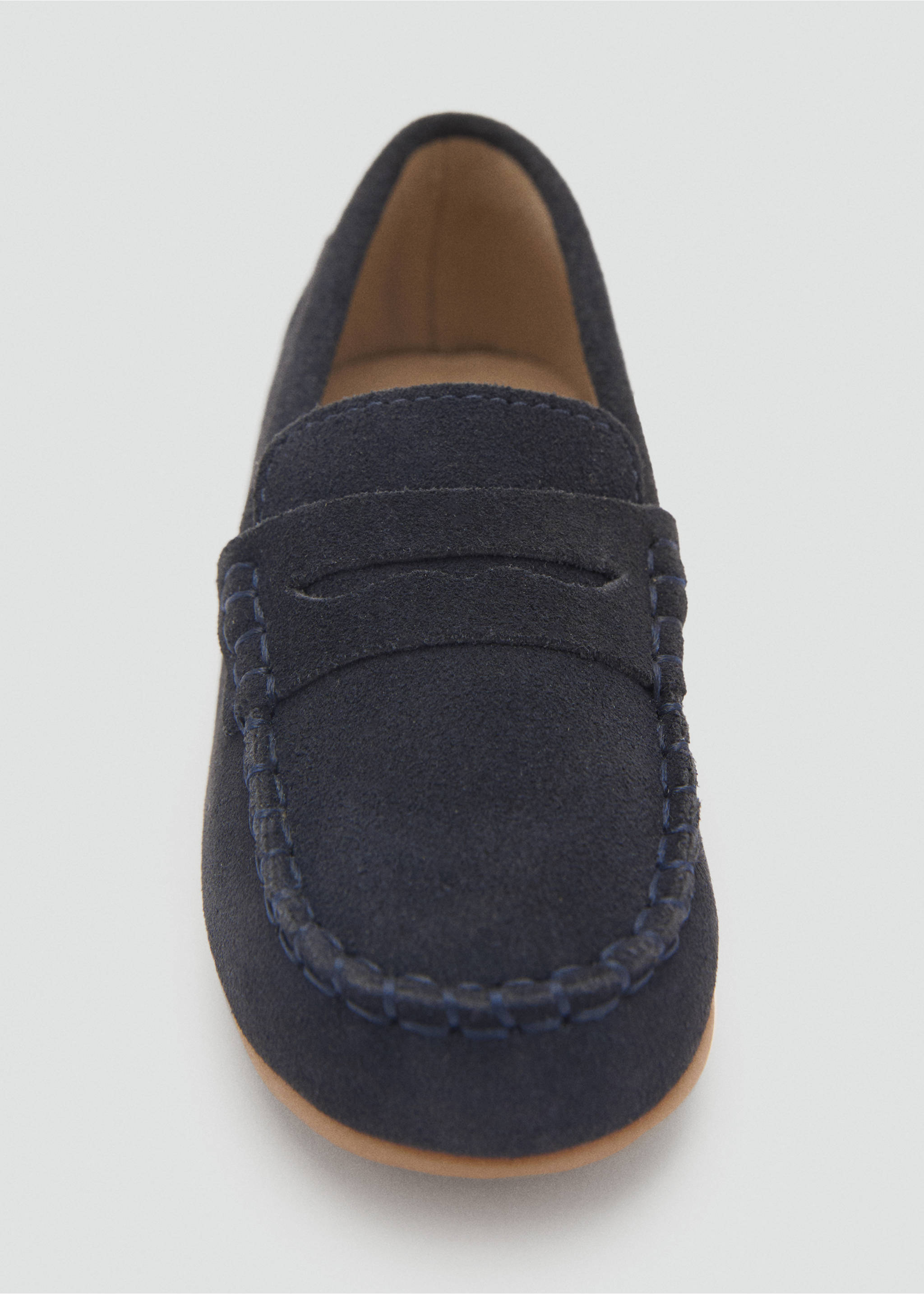 Suede leather loafers - Details of the article 2, Blue. Ref: 87023642-00.