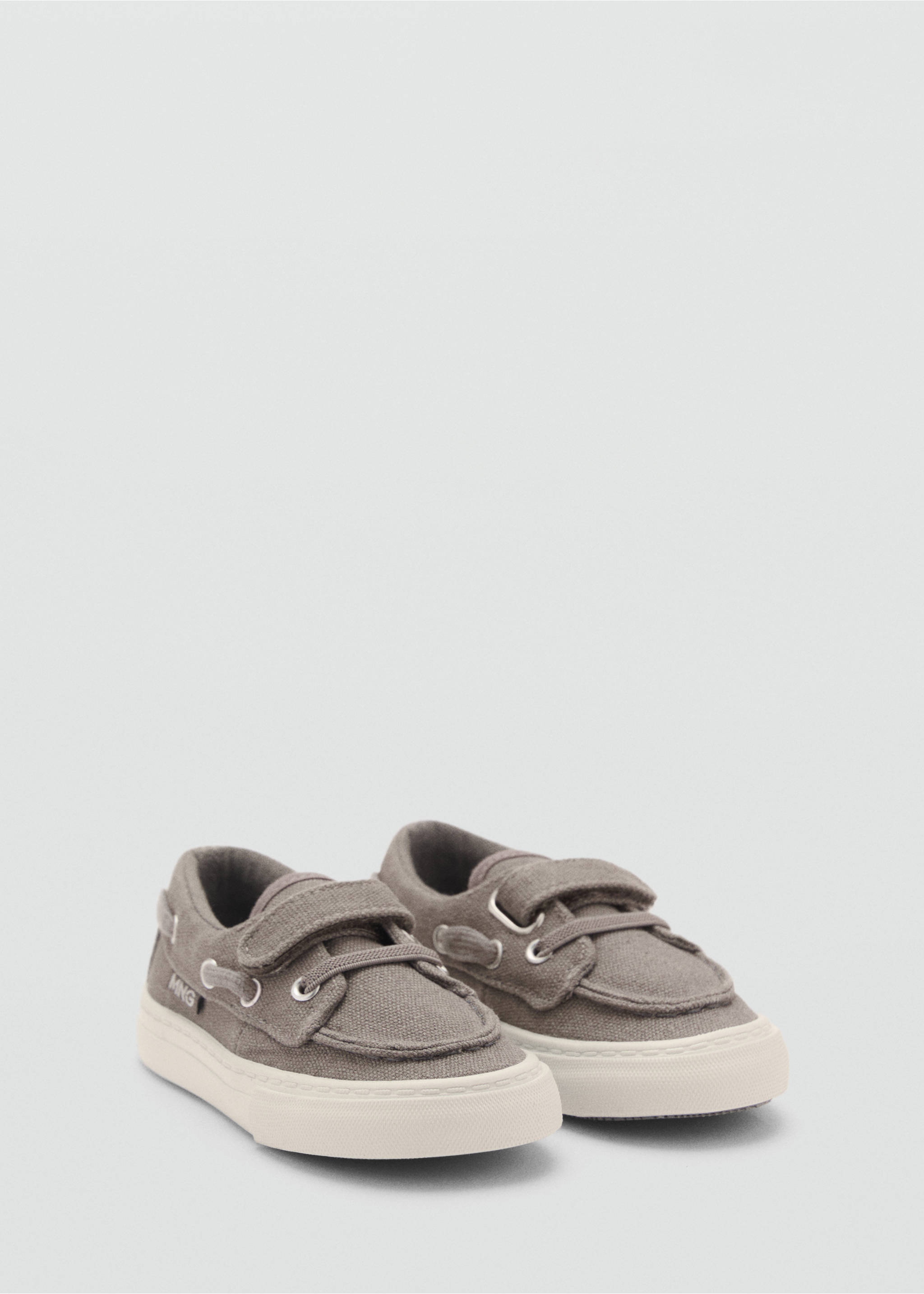 Nautical velcro sneakers - Medium plane, Grey. Ref: 87023643-00.