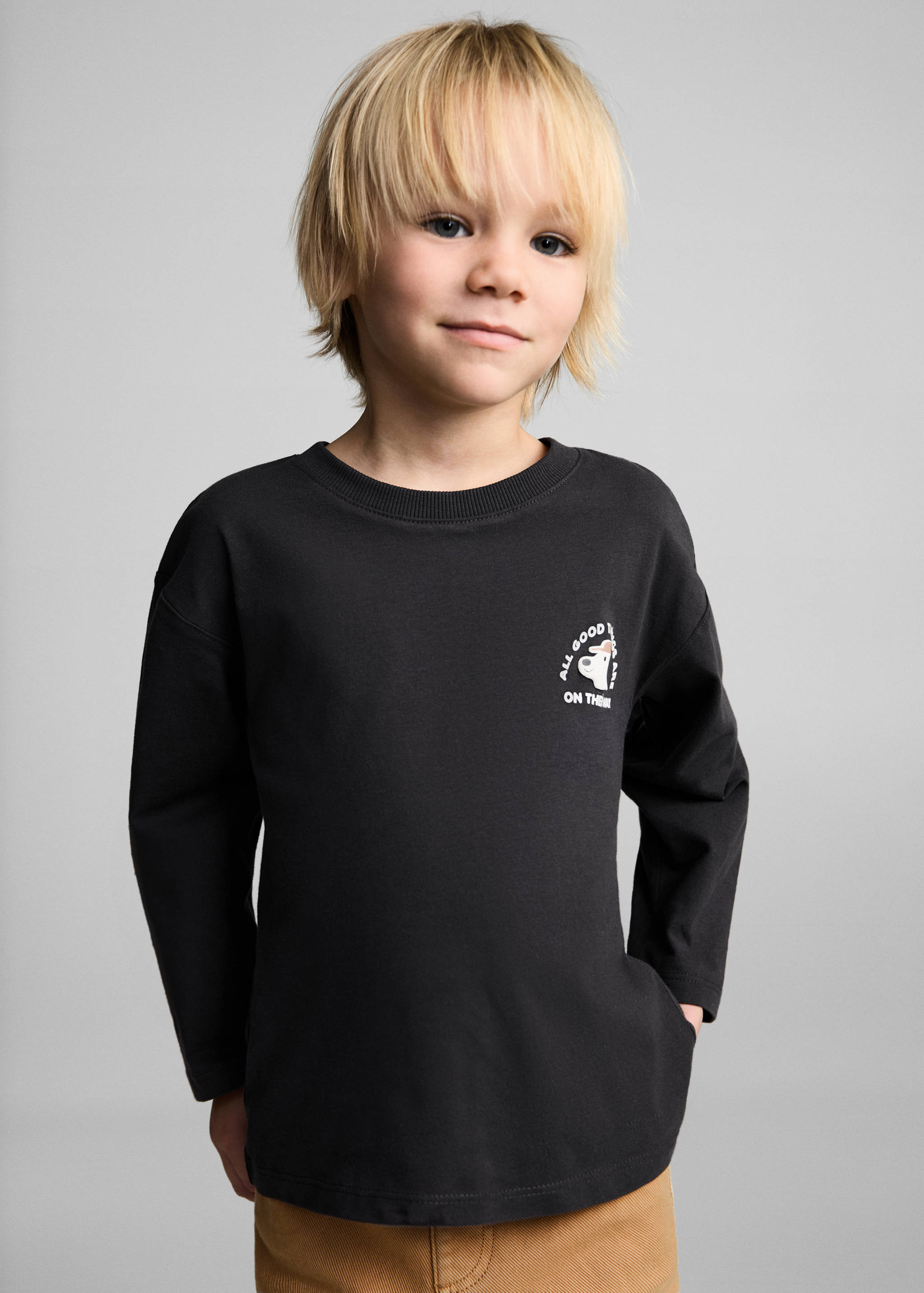 T-shirt en coton imprimé - Plan moyen