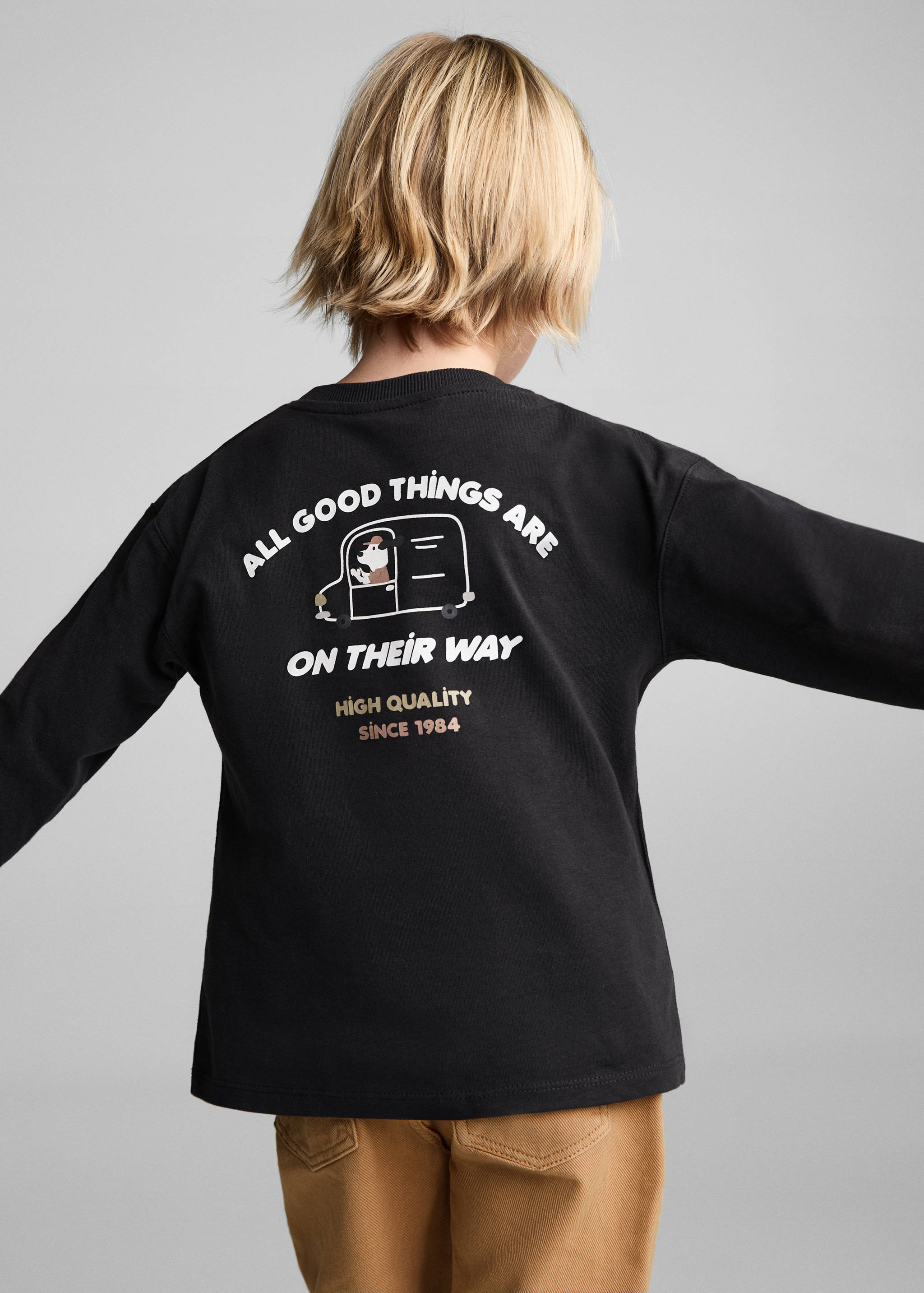 T-shirt en coton imprimé - Verso de l’article