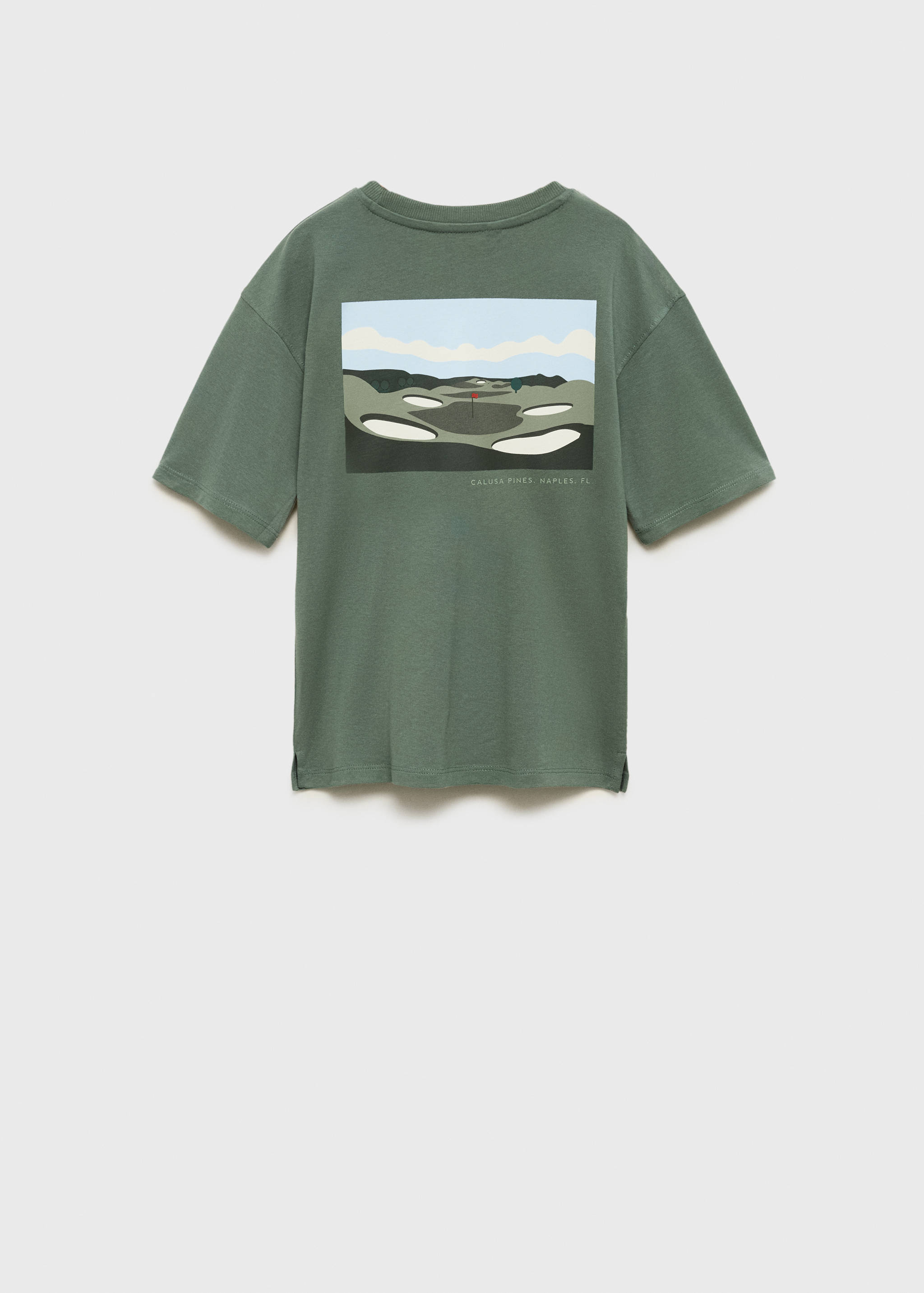 Bedrucktes Baumwoll-T-Shirt - Rückseite des Artikels