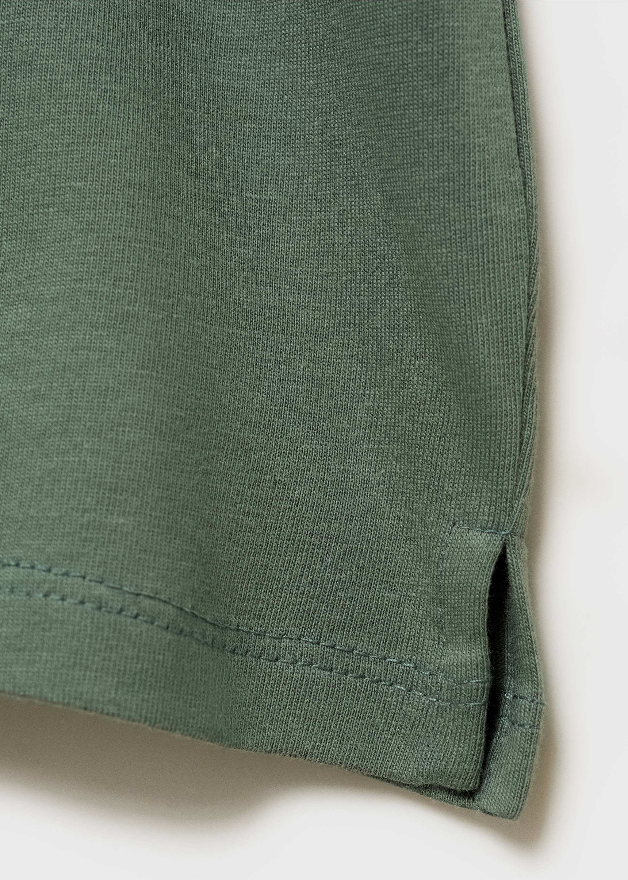 Bedrucktes Baumwoll-T-Shirt - Detail des Artikels 0, Grün. Ref: 87023648-00.