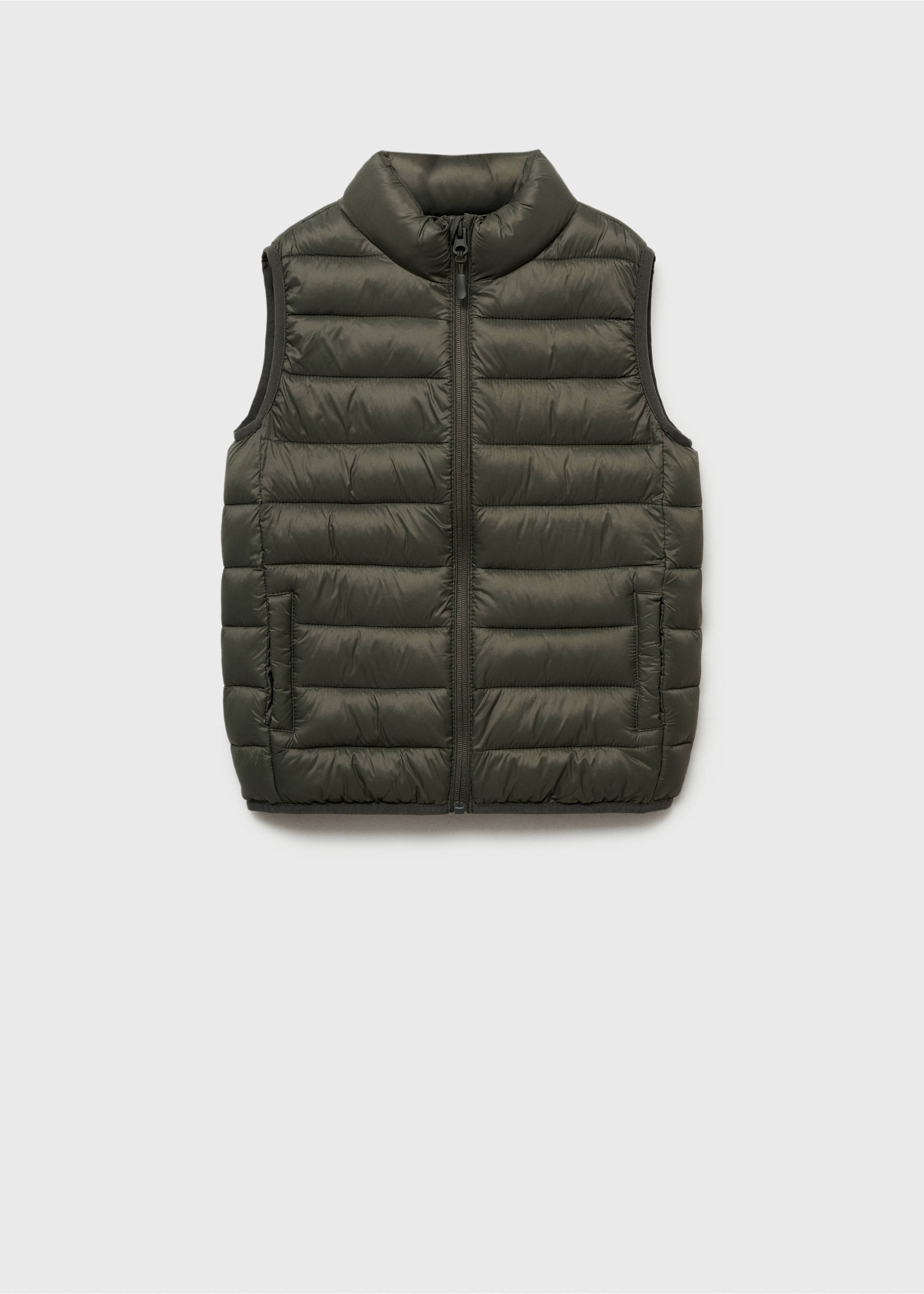 Quilted gilet - Article without model, Khaki. Ref: 87023652-00.