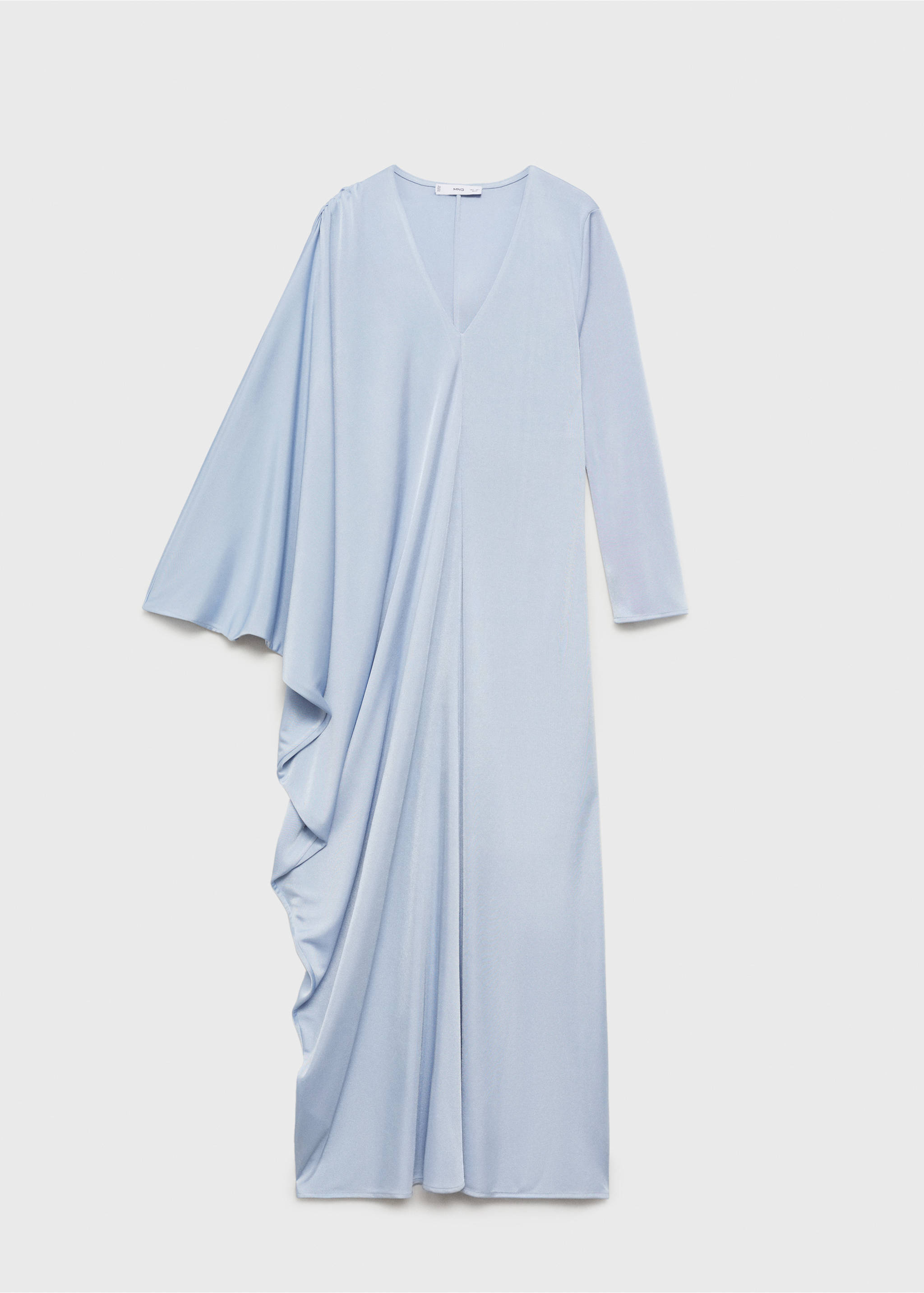 Asymmetric draped gown - Article without model, Sky Blue. Ref: 87024065-00.