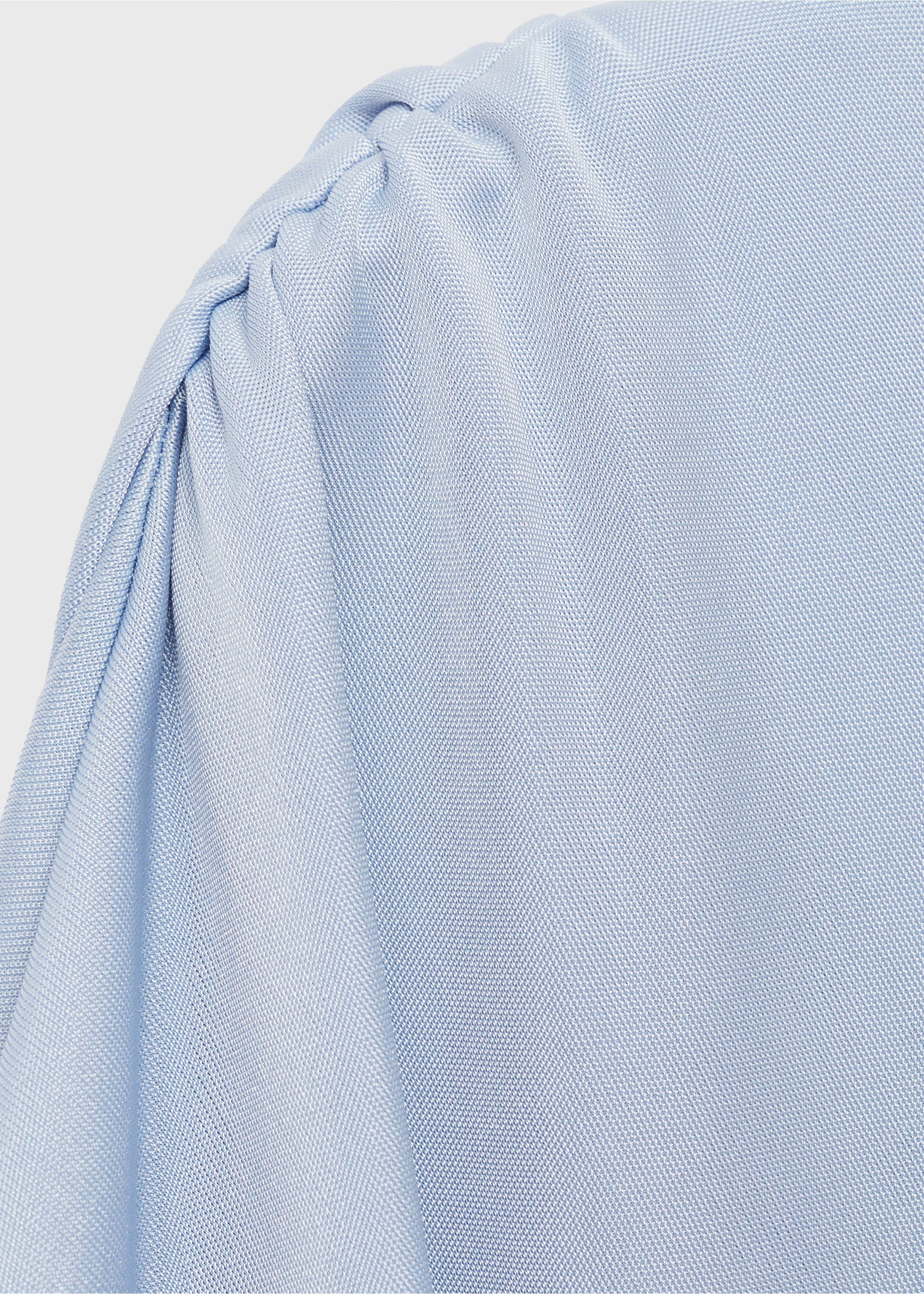 Asymmetric draped gown - Details of the article 8, Sky Blue. Ref: 87024065-00.