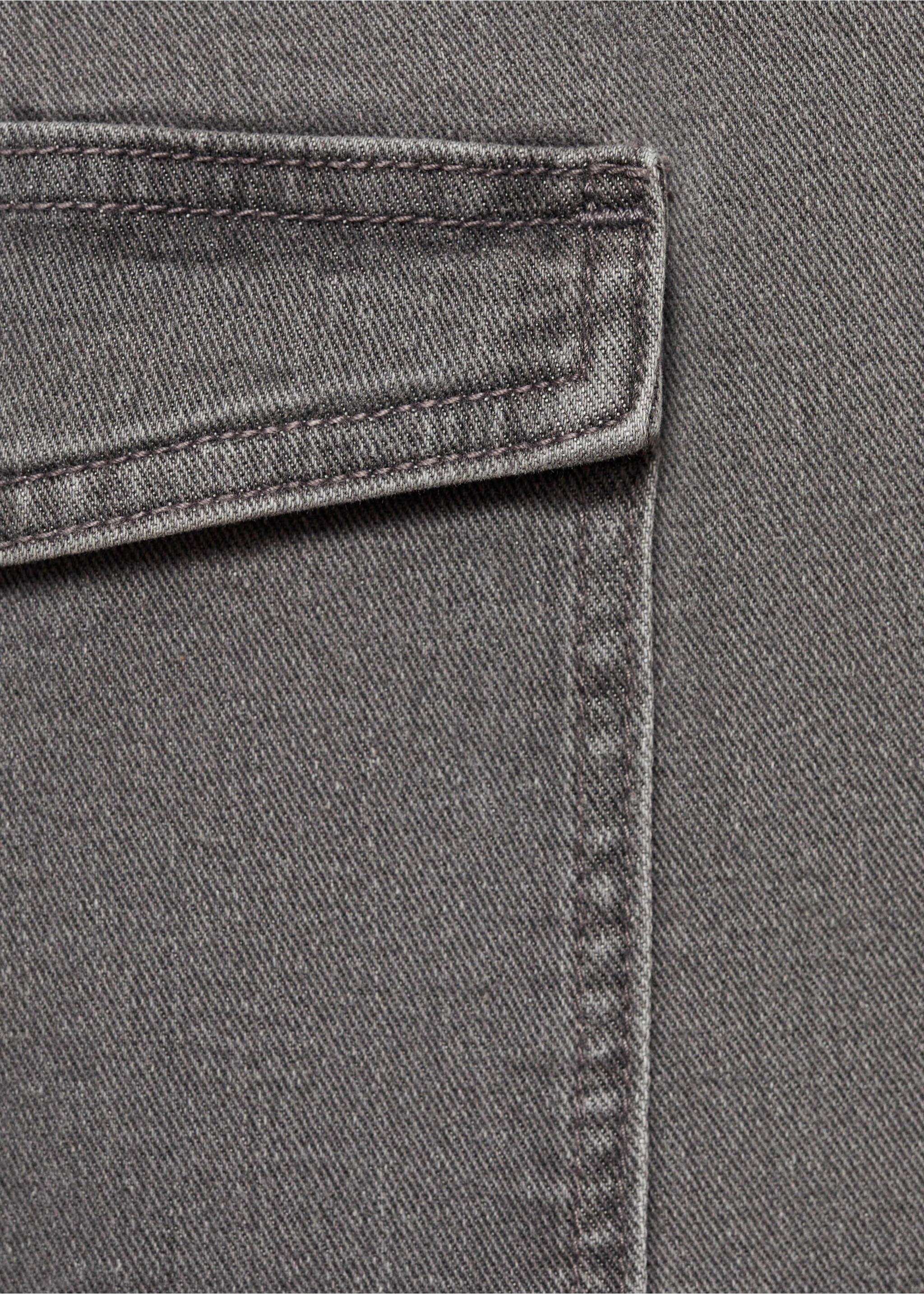 Cargo miniskirt - Details of the article 8, Denim Grey. Ref: 87024066-00.