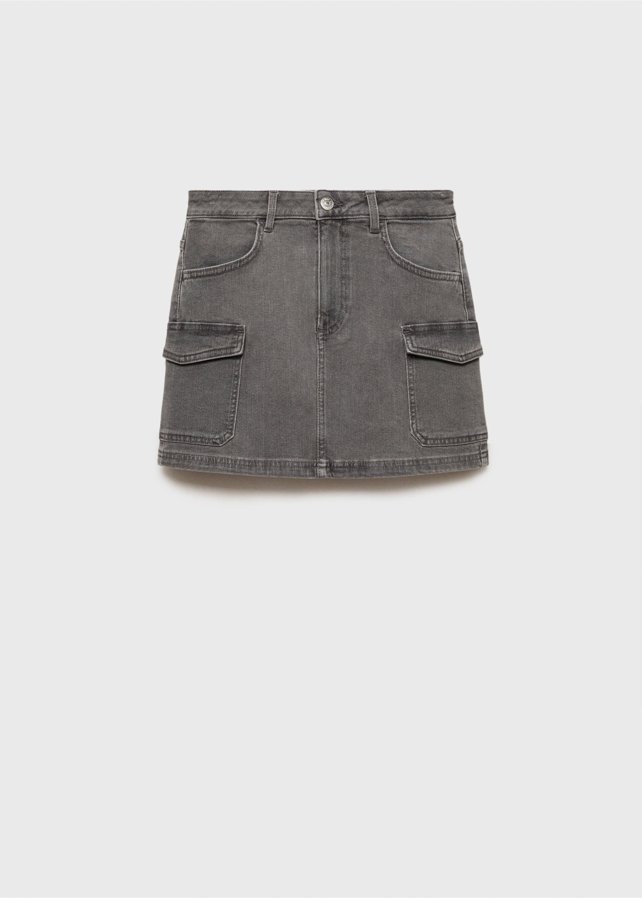 Cargo miniskirt - Article without model, Denim Grey. Ref: 87024066-00.
