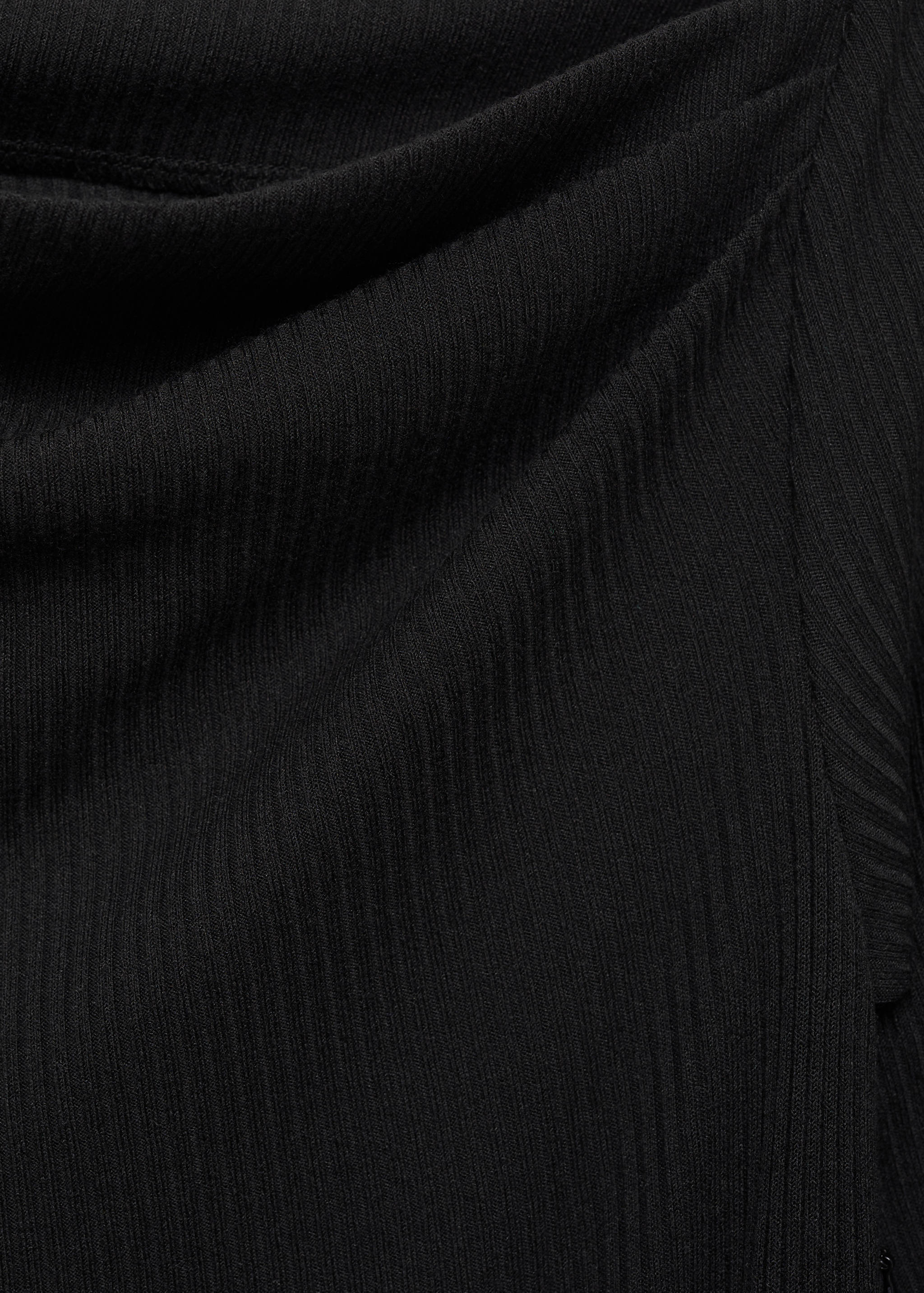 Combined-fabric jumpsuit with belt - Details of the article 0