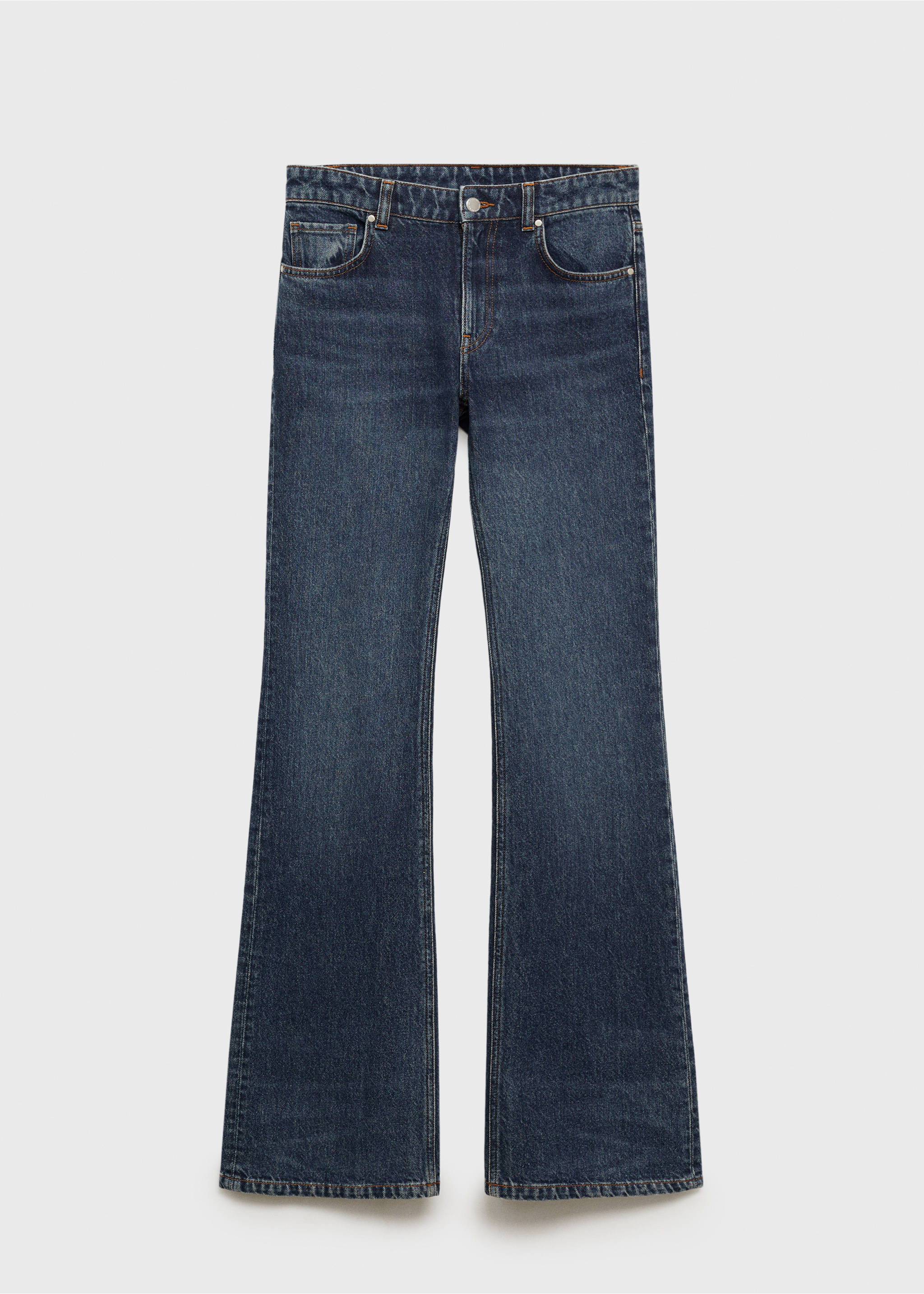 Jeans flare taille haute - Article sans modèle, Bleu foncé. Ref: 87024081-00.