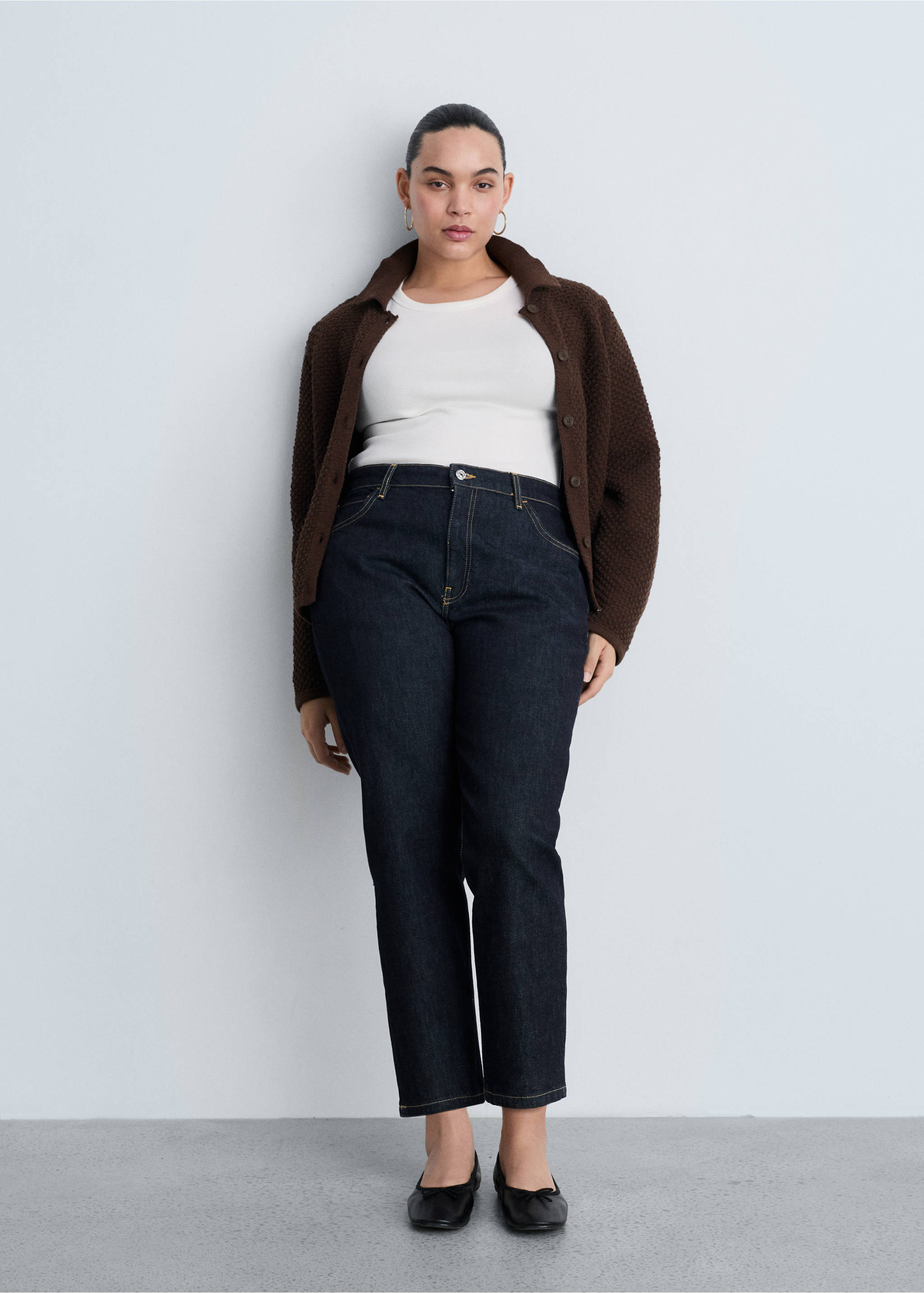 Claudia slim-fit cropped rinse-wash jeans - Details of the article 3, Open Blue. Ref: 87024082-00.