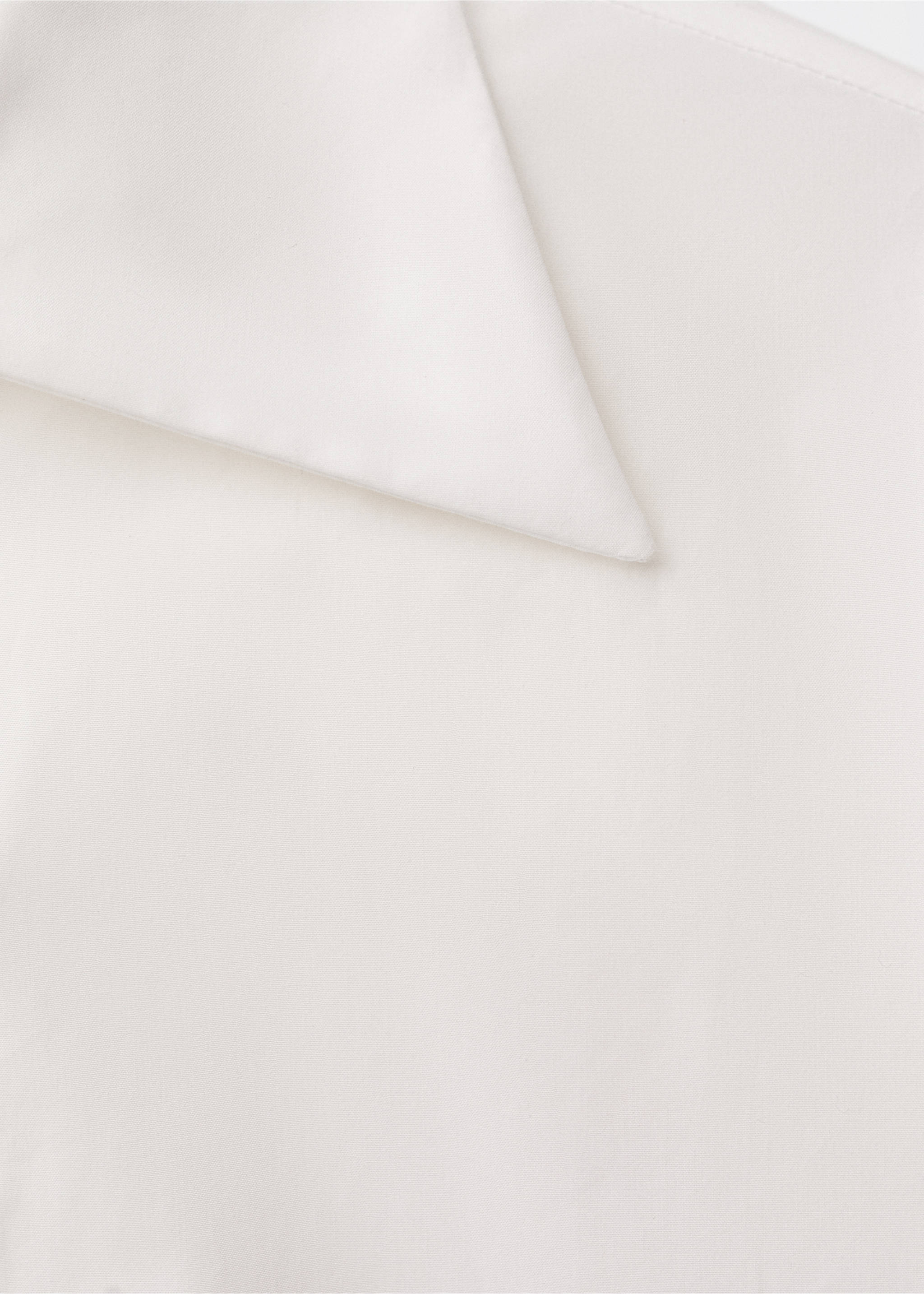 Oversized-Baumwollbluse - Detail des Artikels 8, Cremeweiß. Ref: 87024083-00.