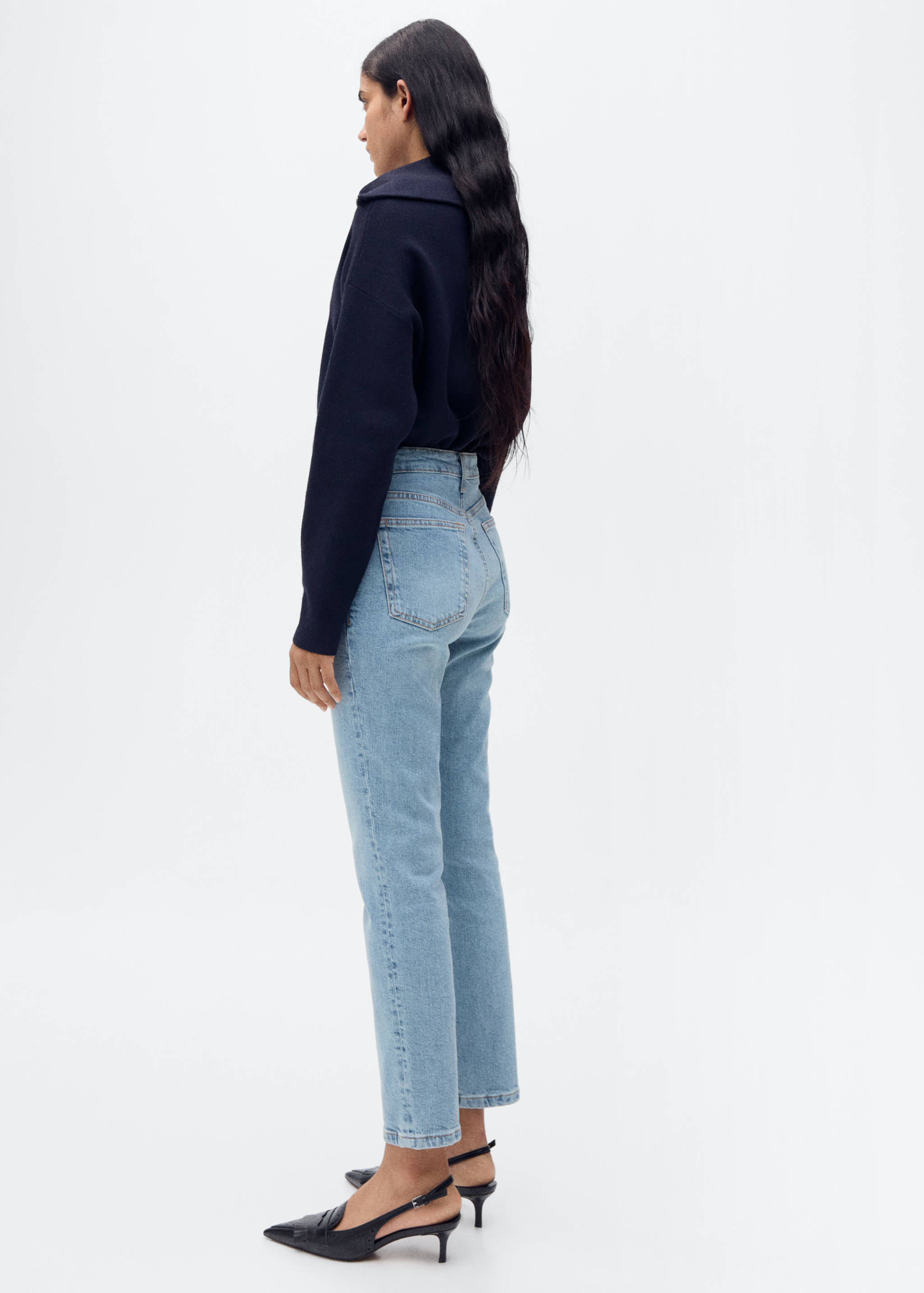 Jeans Claudia, slim cropped - Baksiden av artikkelen