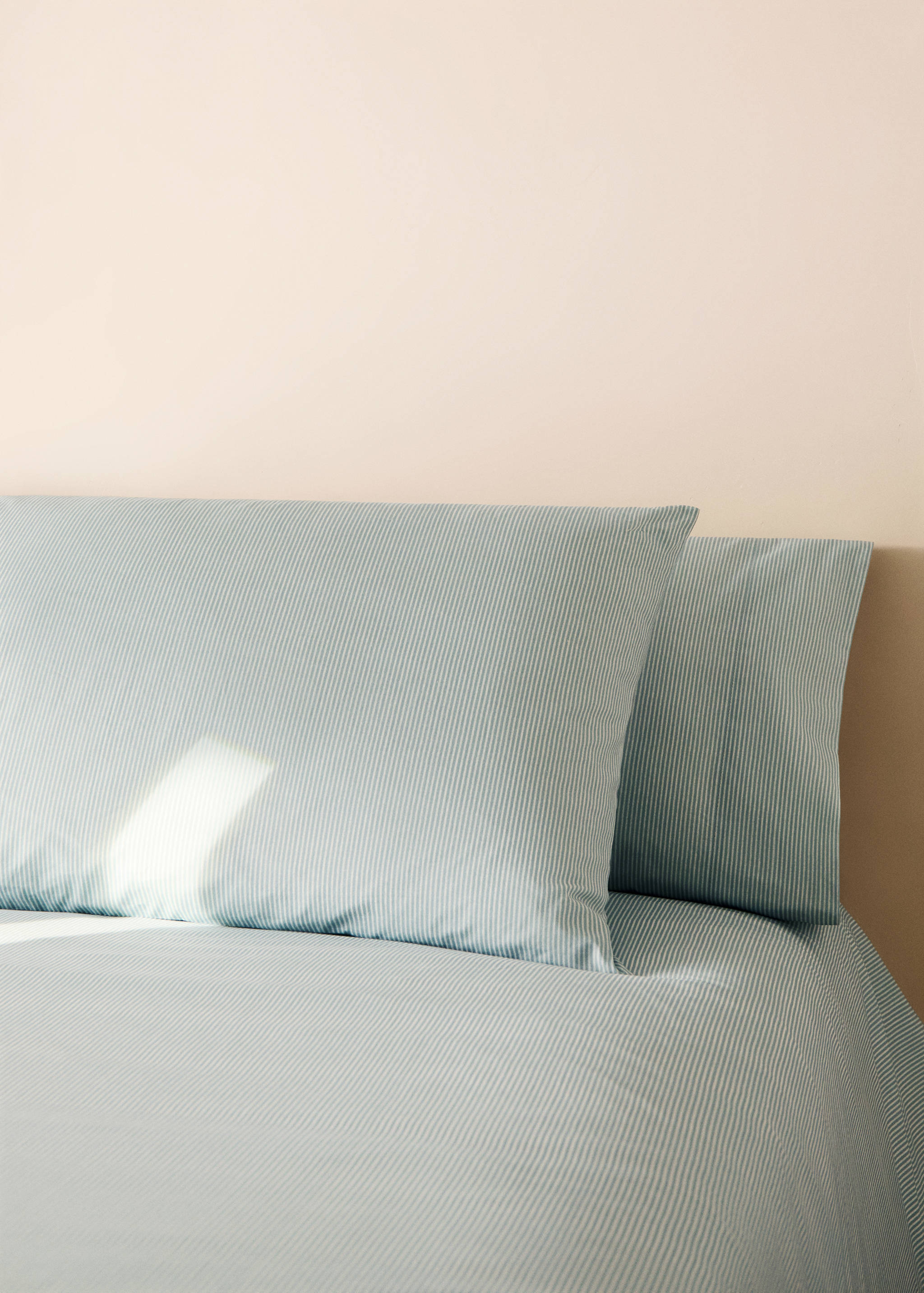 Taie d'oreiller enfant coton percale rayures 45x110 cm - Plan général