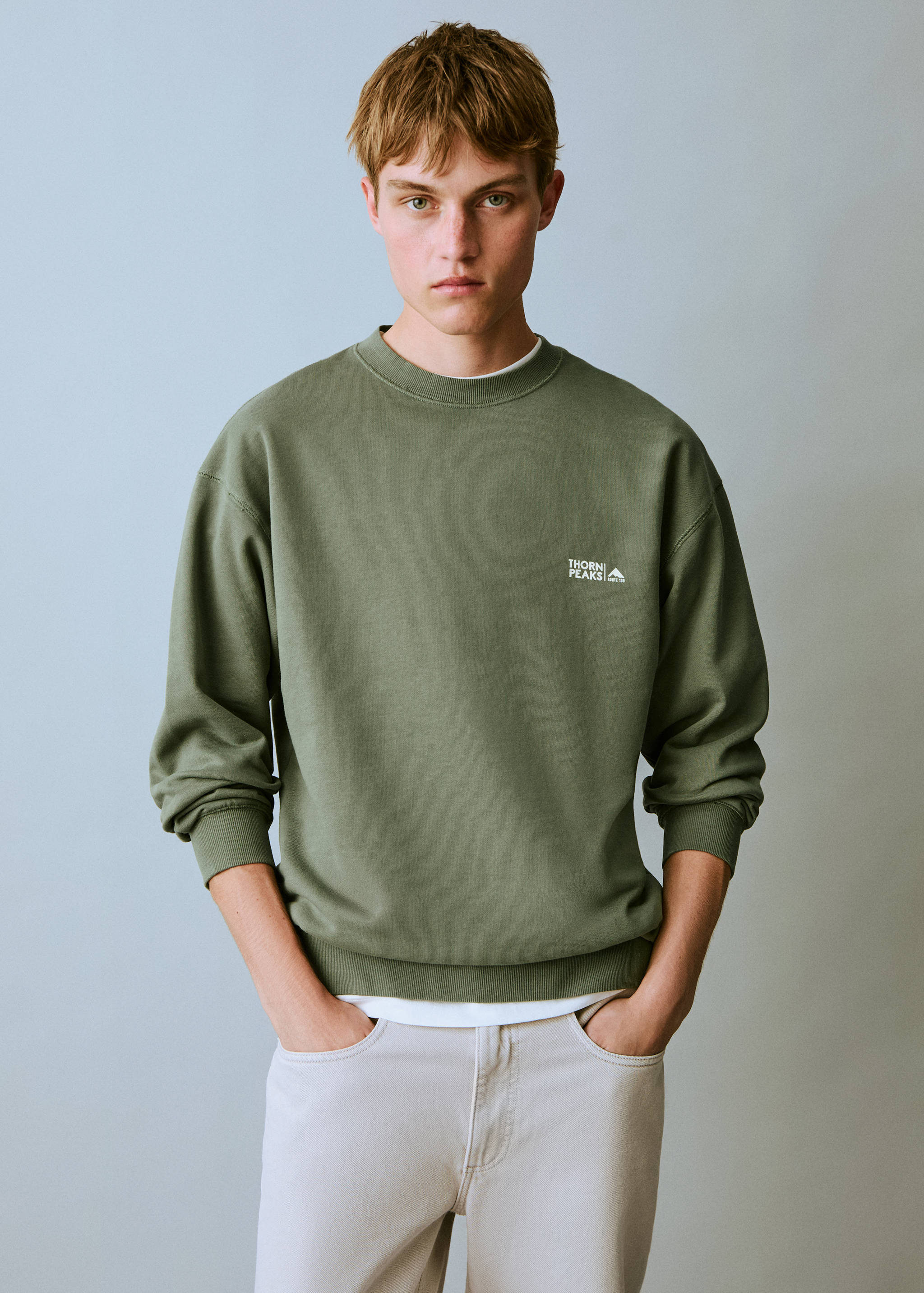 Message cotton sweatshirt - Medium plane
