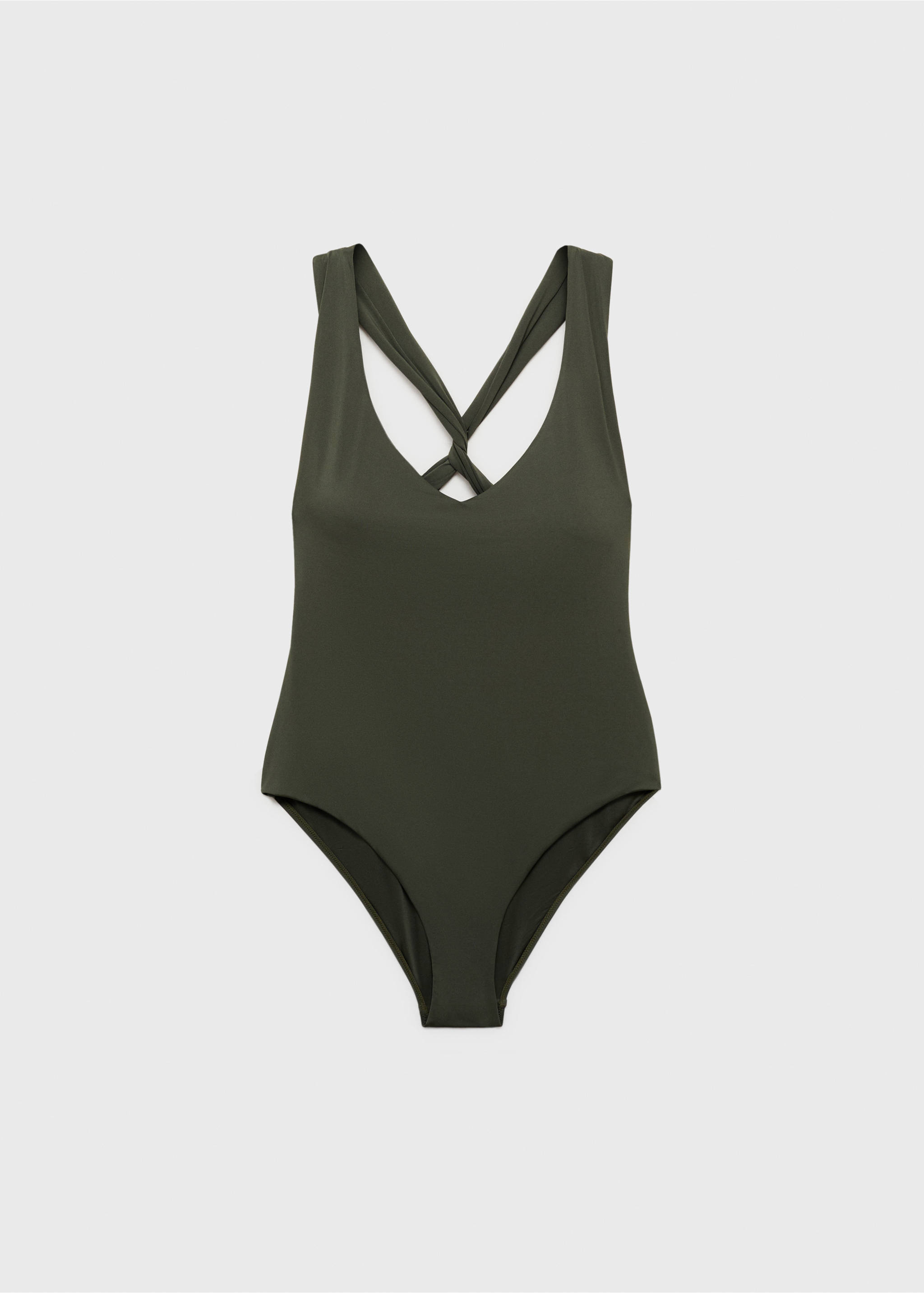 Crossover back swimsuit - Article without model, Khaki. Ref: 87024391-00.
