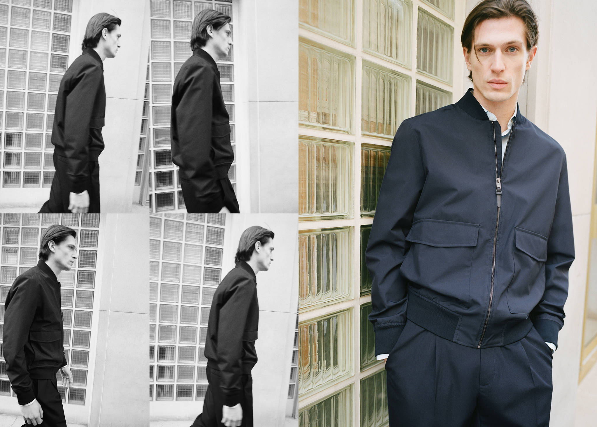 Blouson bomber résistant à l’eau poches - Plan panoramique