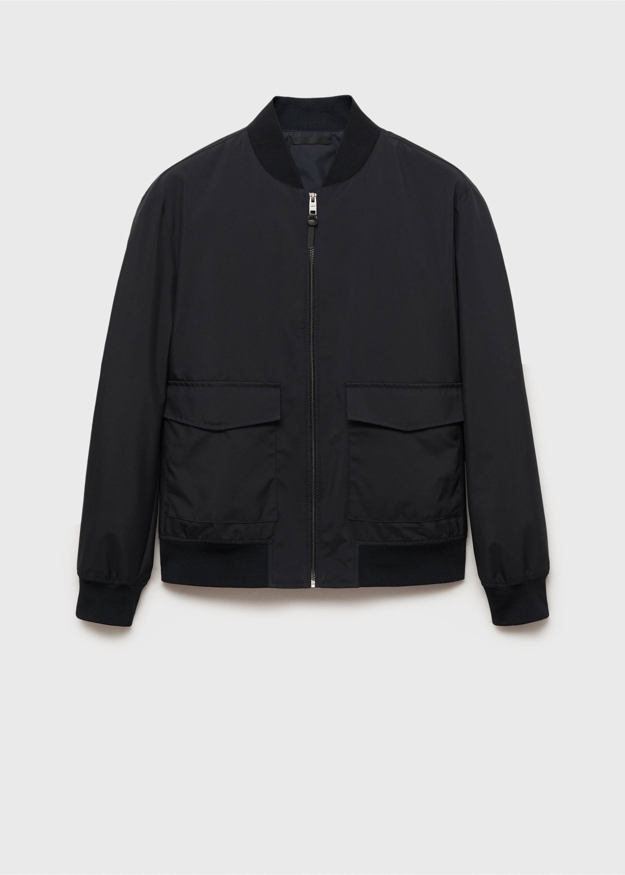 Blouson bomber résistant à l’eau poches - Article sans modèle, Bleu nuit. Ref: 87024392-00.