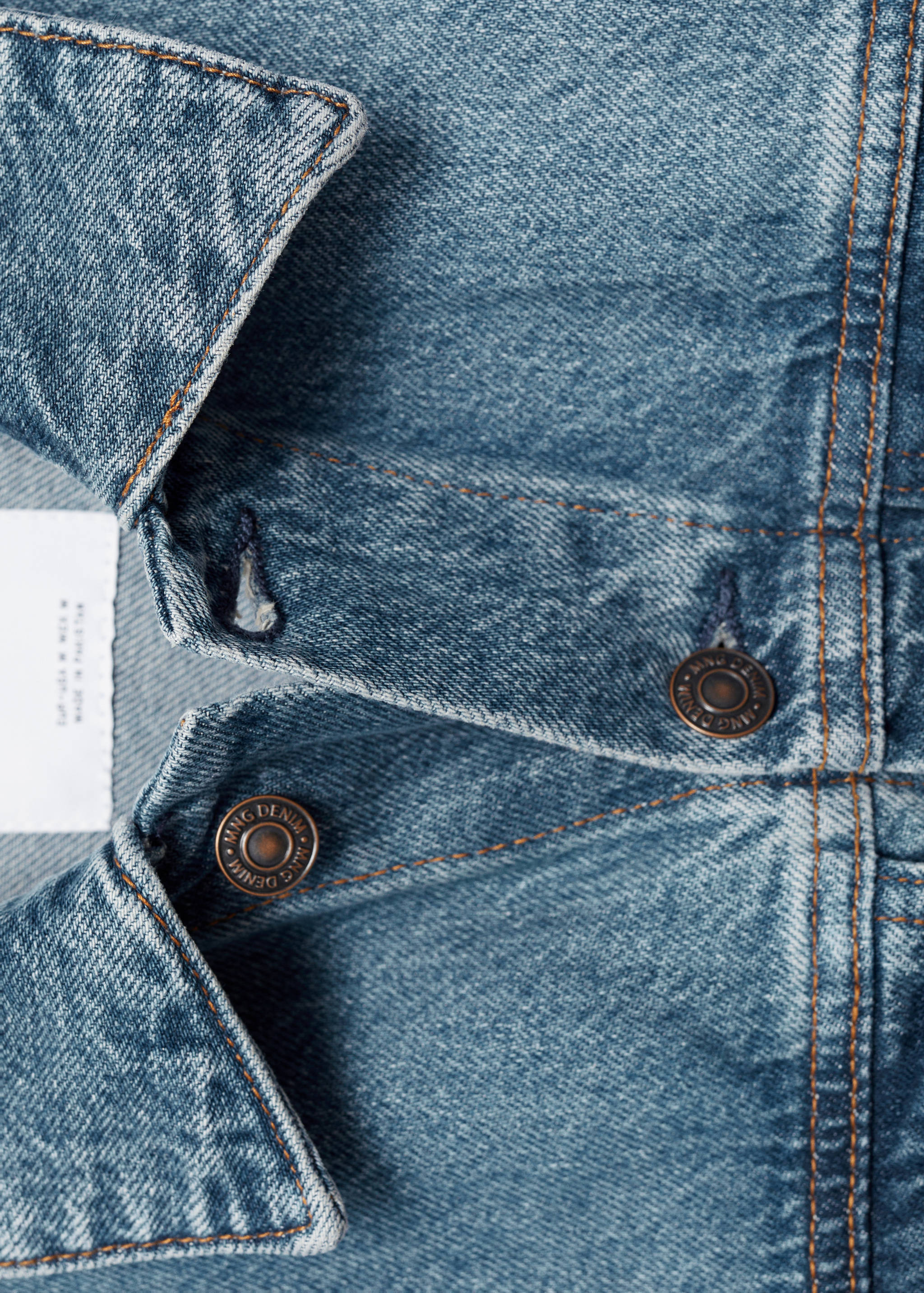 Denim jacket with worn-out effect - Details of the article 8