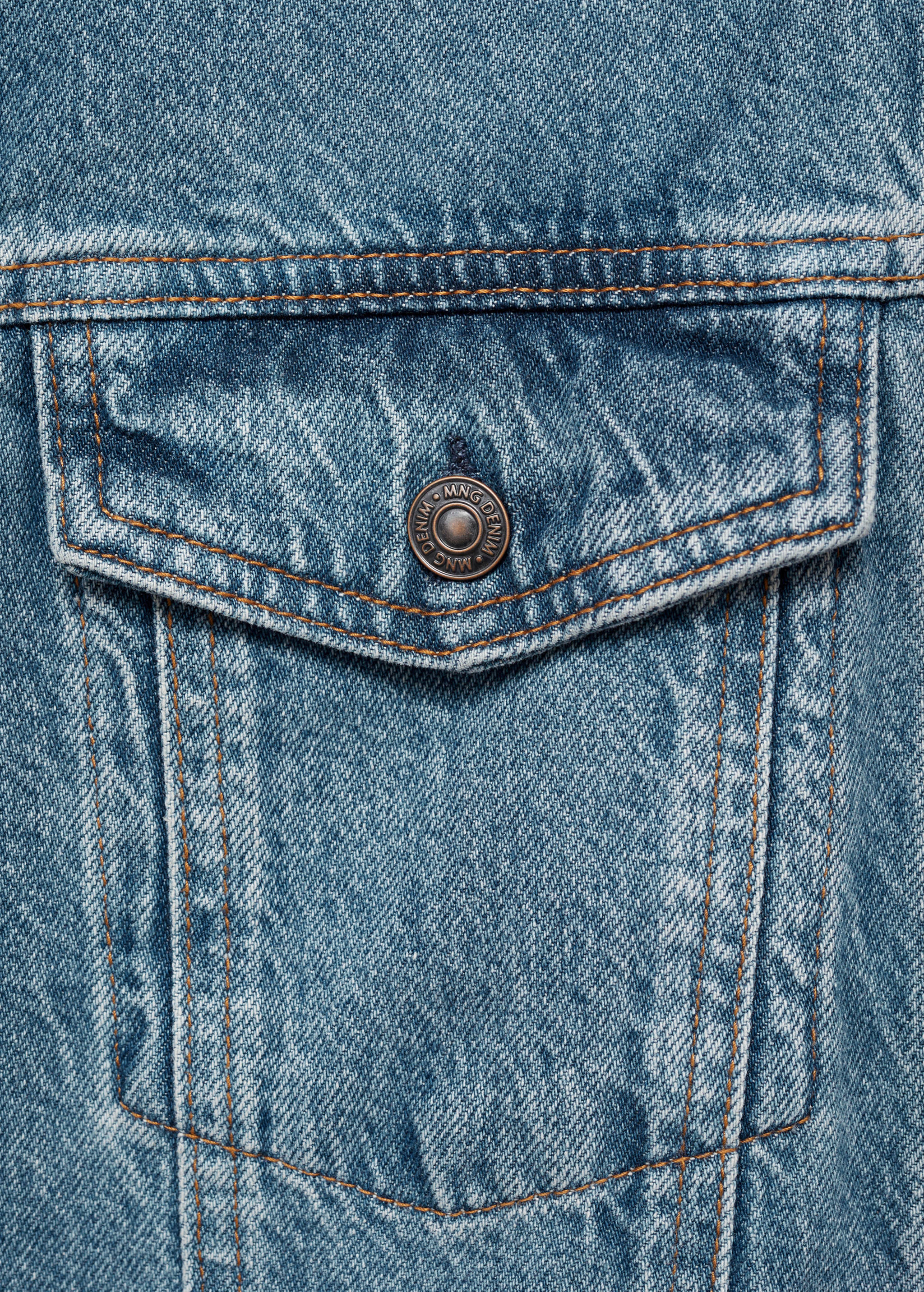 Denim jacket with worn-out effect - Details of the article 0
